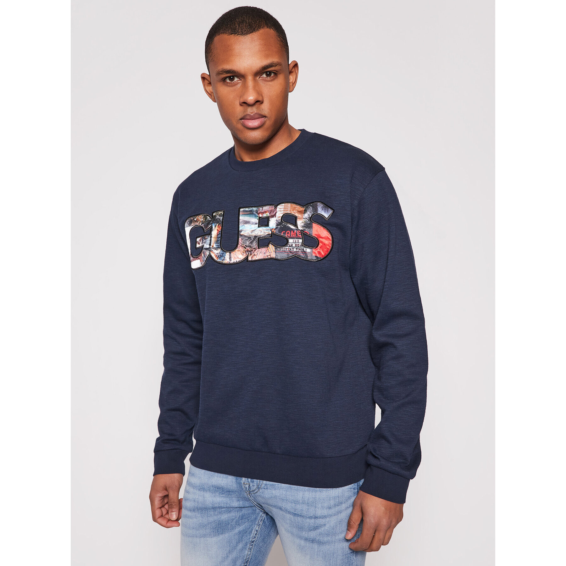 Guess Суитшърт M1GQ57 KAMY0 Тъмносин Regular Fit - Pepit.bg