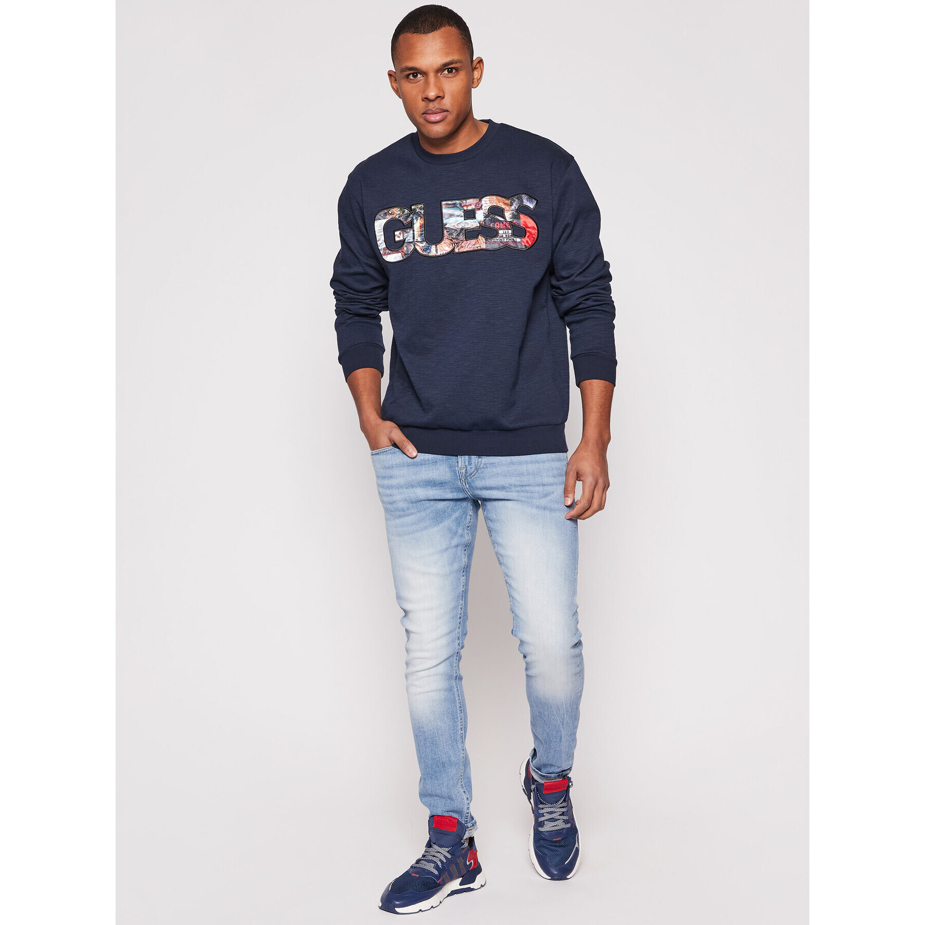 Guess Суитшърт M1GQ57 KAMY0 Тъмносин Regular Fit - Pepit.bg