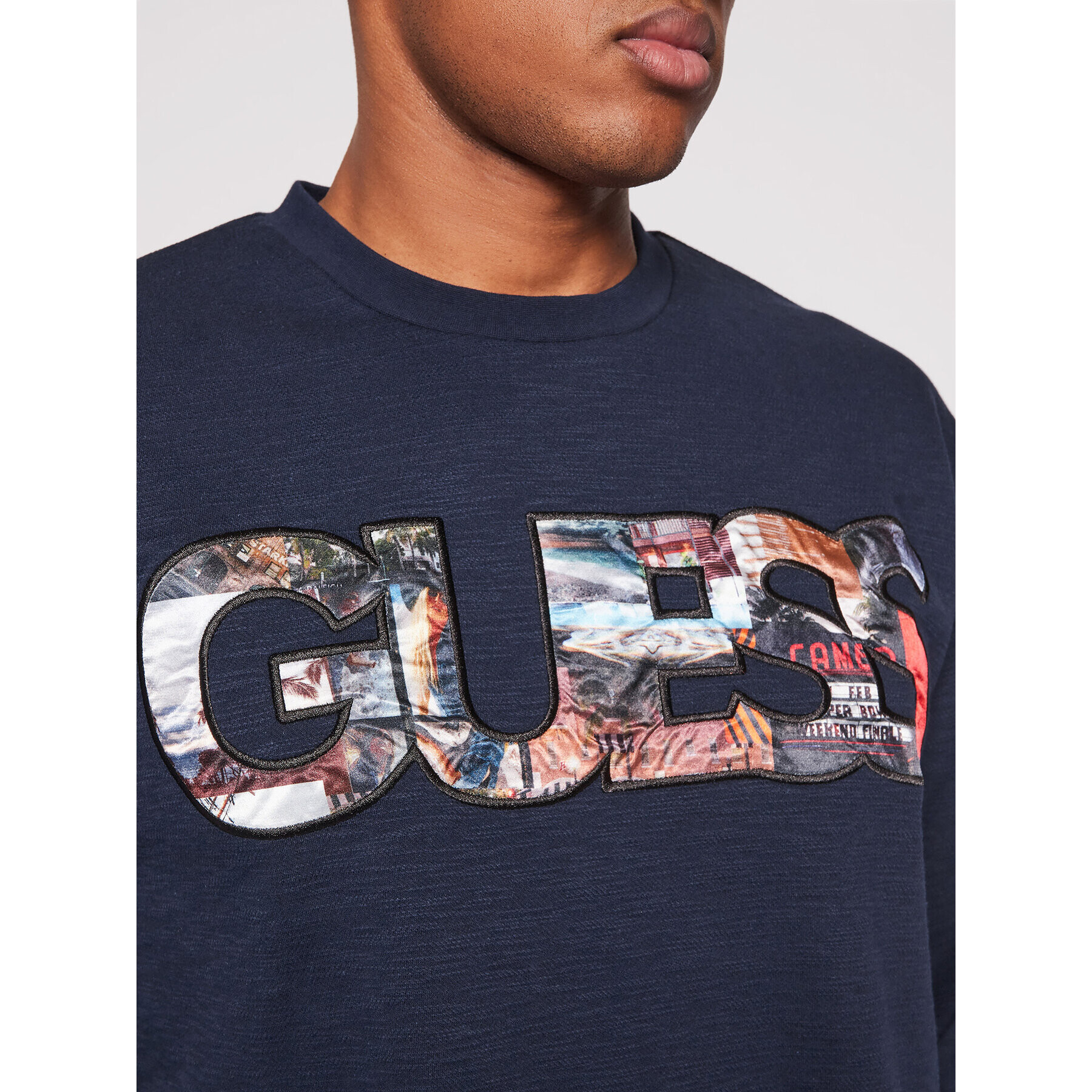 Guess Суитшърт M1GQ57 KAMY0 Тъмносин Regular Fit - Pepit.bg