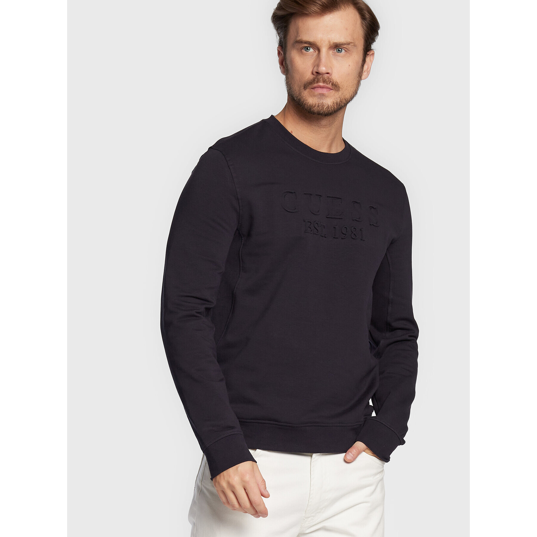 Guess Суитшърт M2BQ08 K7ON4 Тъмносин Regular Fit - Pepit.bg