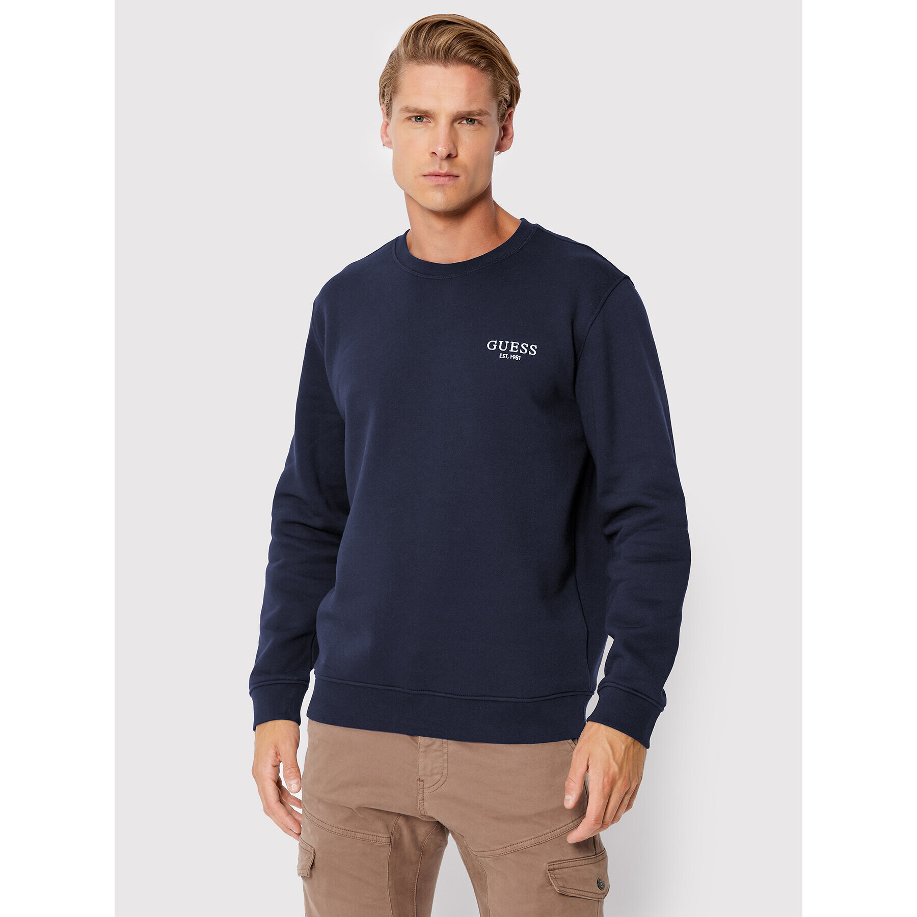 Guess Суитшърт M2BQ19 KBD10 Тъмносин Regular Fit - Pepit.bg