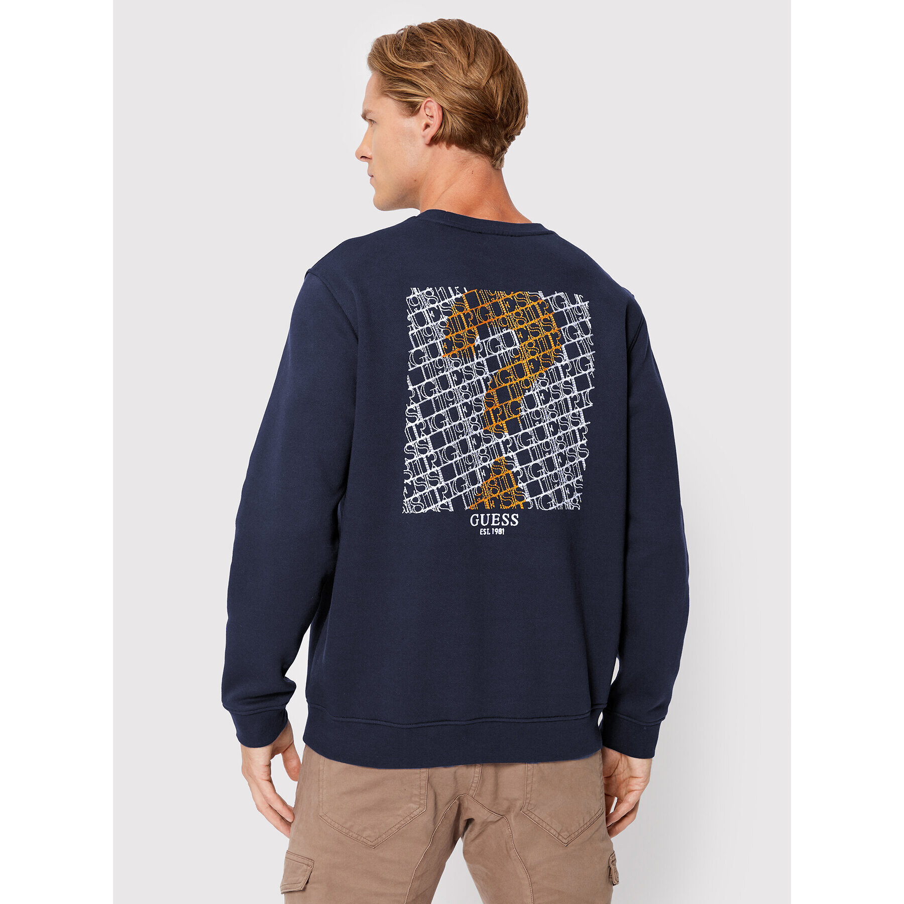 Guess Суитшърт M2BQ19 KBD10 Тъмносин Regular Fit - Pepit.bg