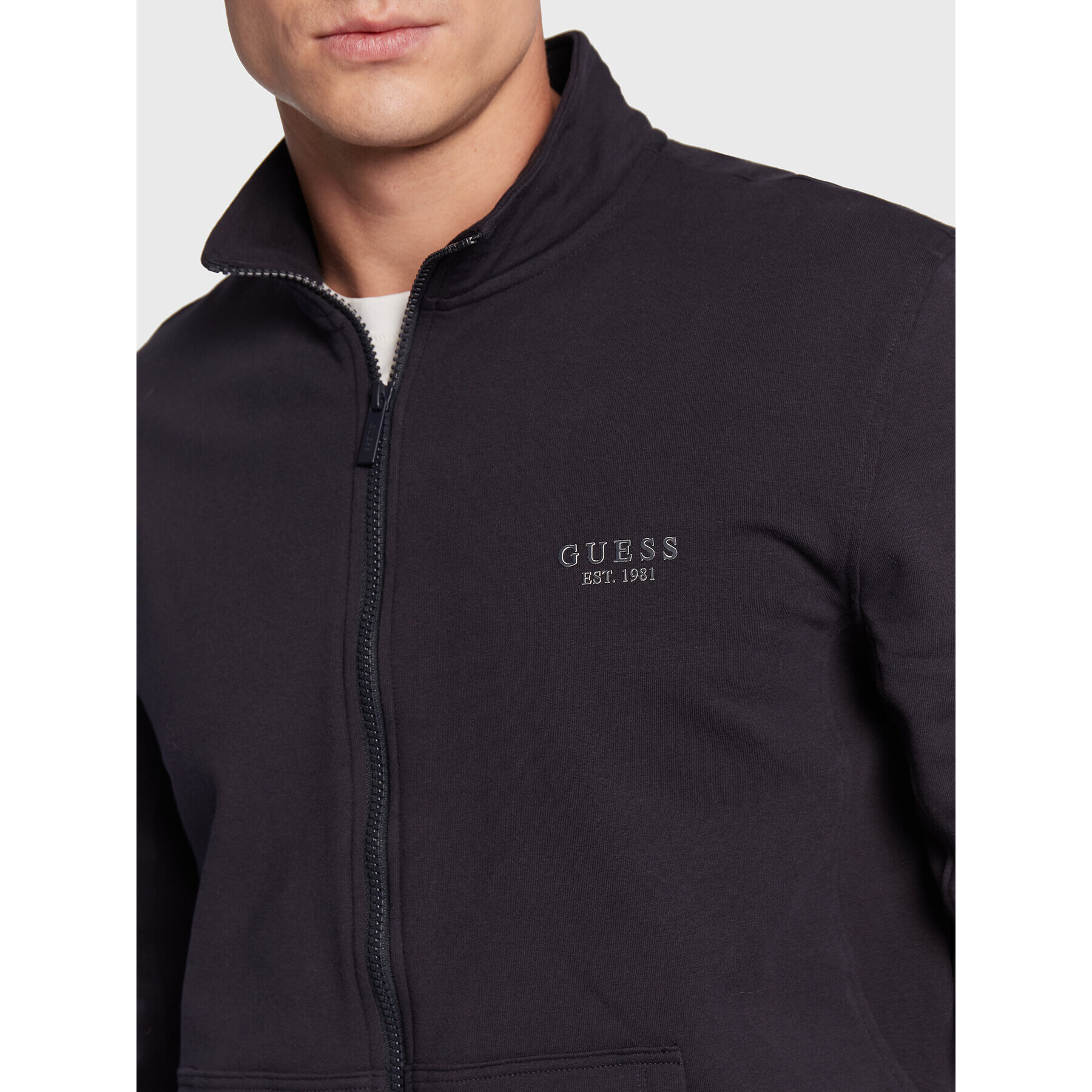 Guess Суитшърт M2BQ80 K7ON4 Тъмносин Slim Fit - Pepit.bg