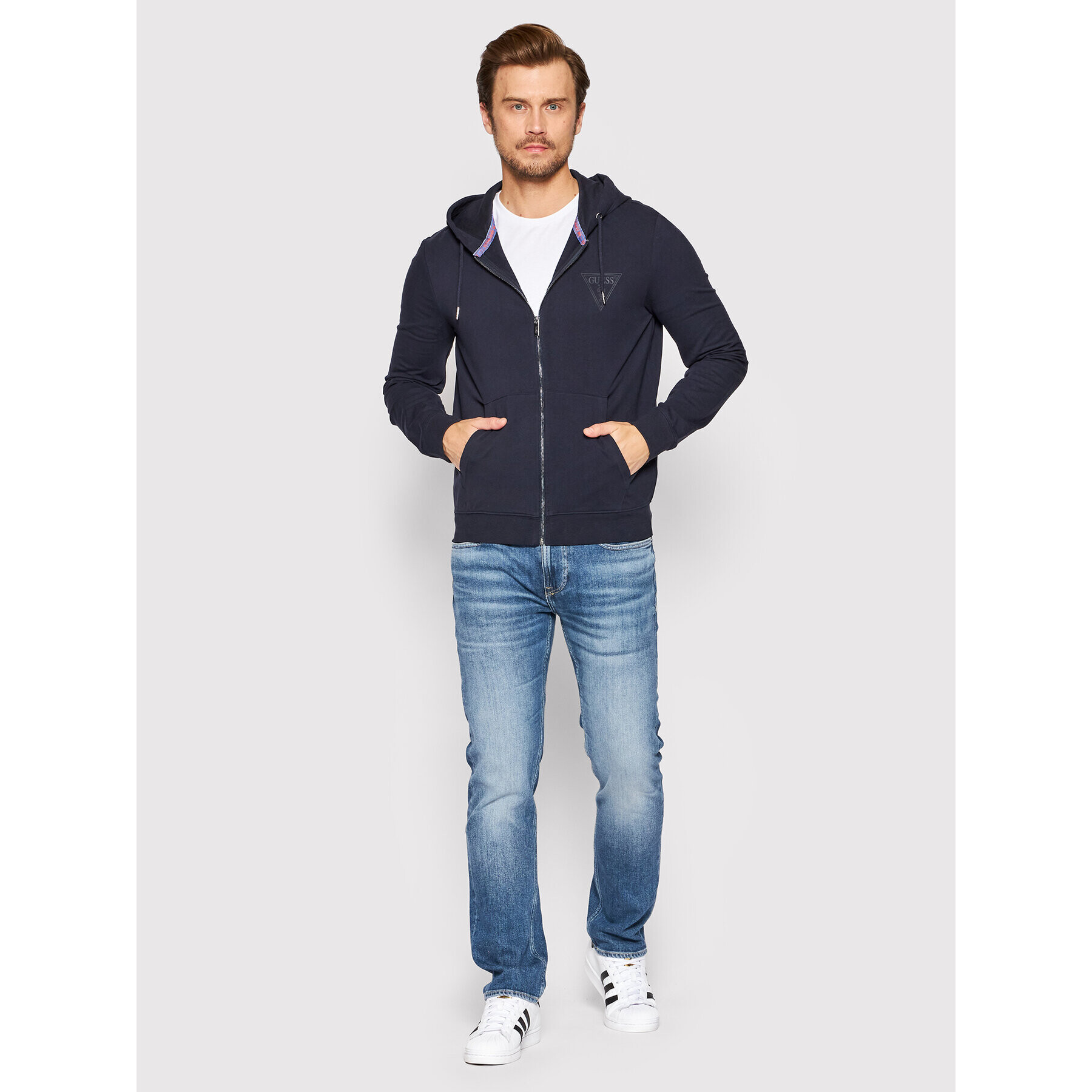 Guess Суитшърт M2YQ48 K6ZS1 Тъмносин Regular Fit - Pepit.bg