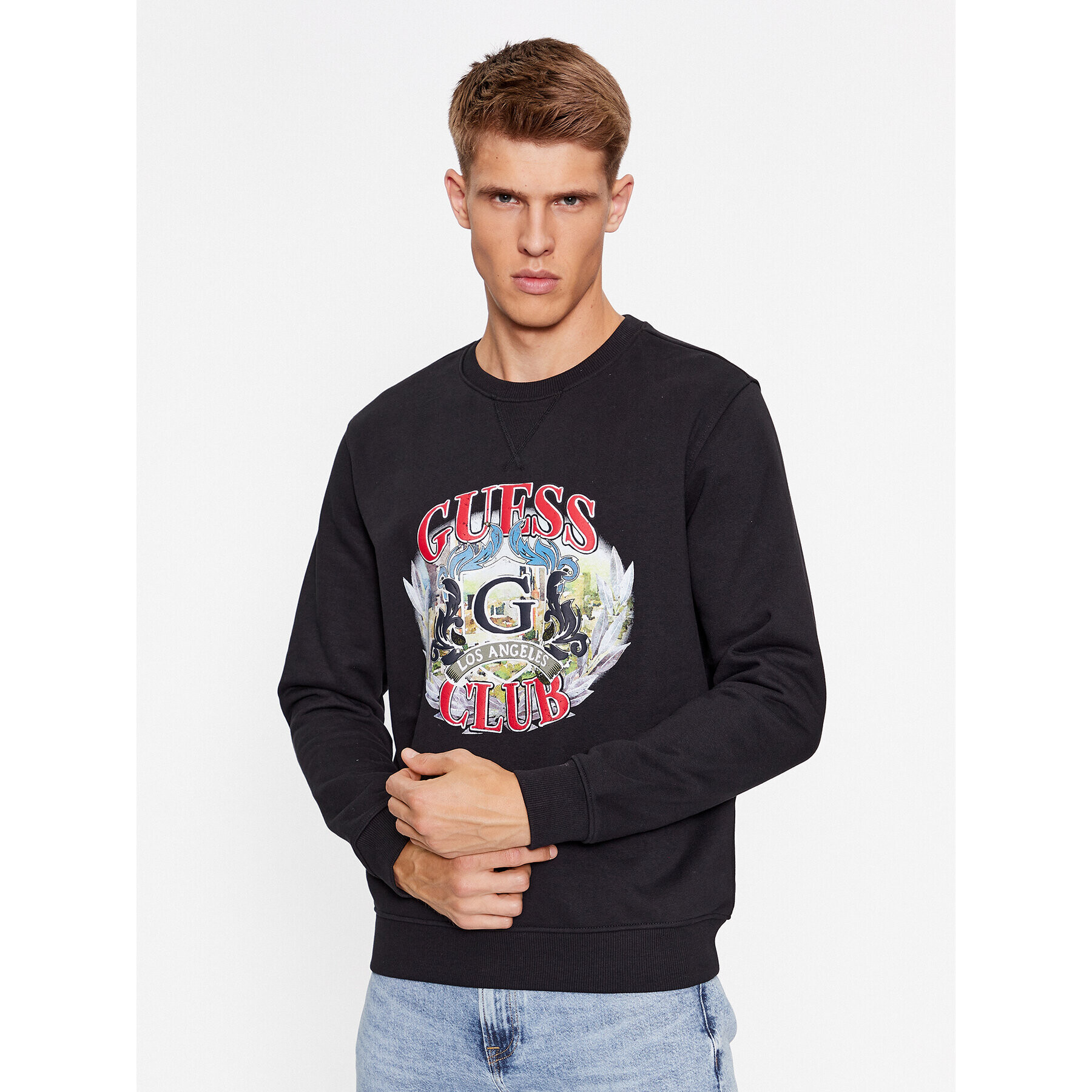 Guess Суитшърт M3BQ33 KBY51 Черен Regular Fit - Pepit.bg