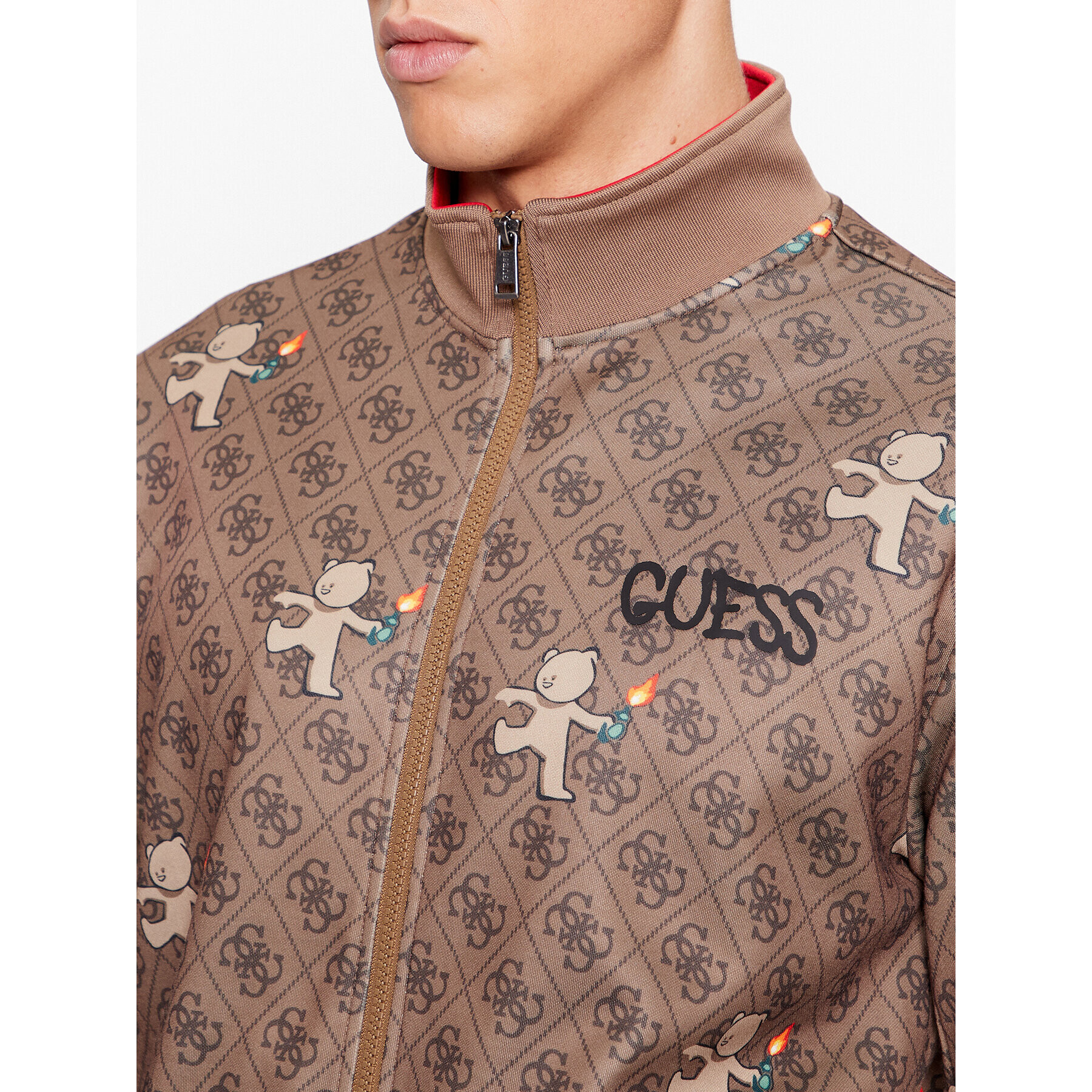 Guess Суитшърт M3BQ63 FL04Q Кафяв Regular Fit - Pepit.bg