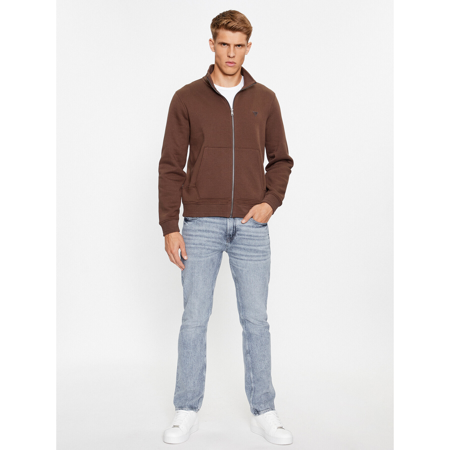 Guess Суитшърт M3BQ80 K9Z21 Кафяв Regular Fit - Pepit.bg