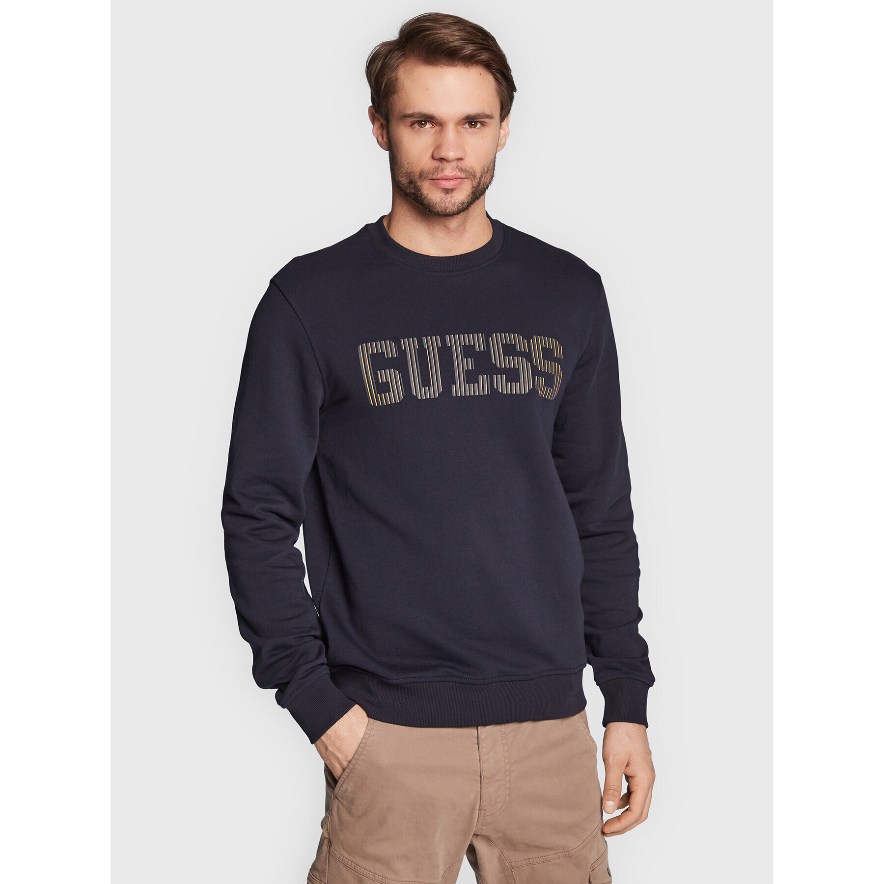 Guess Суитшърт M3RQ08 KBK32 Тъмносин Slim Fit - Pepit.bg