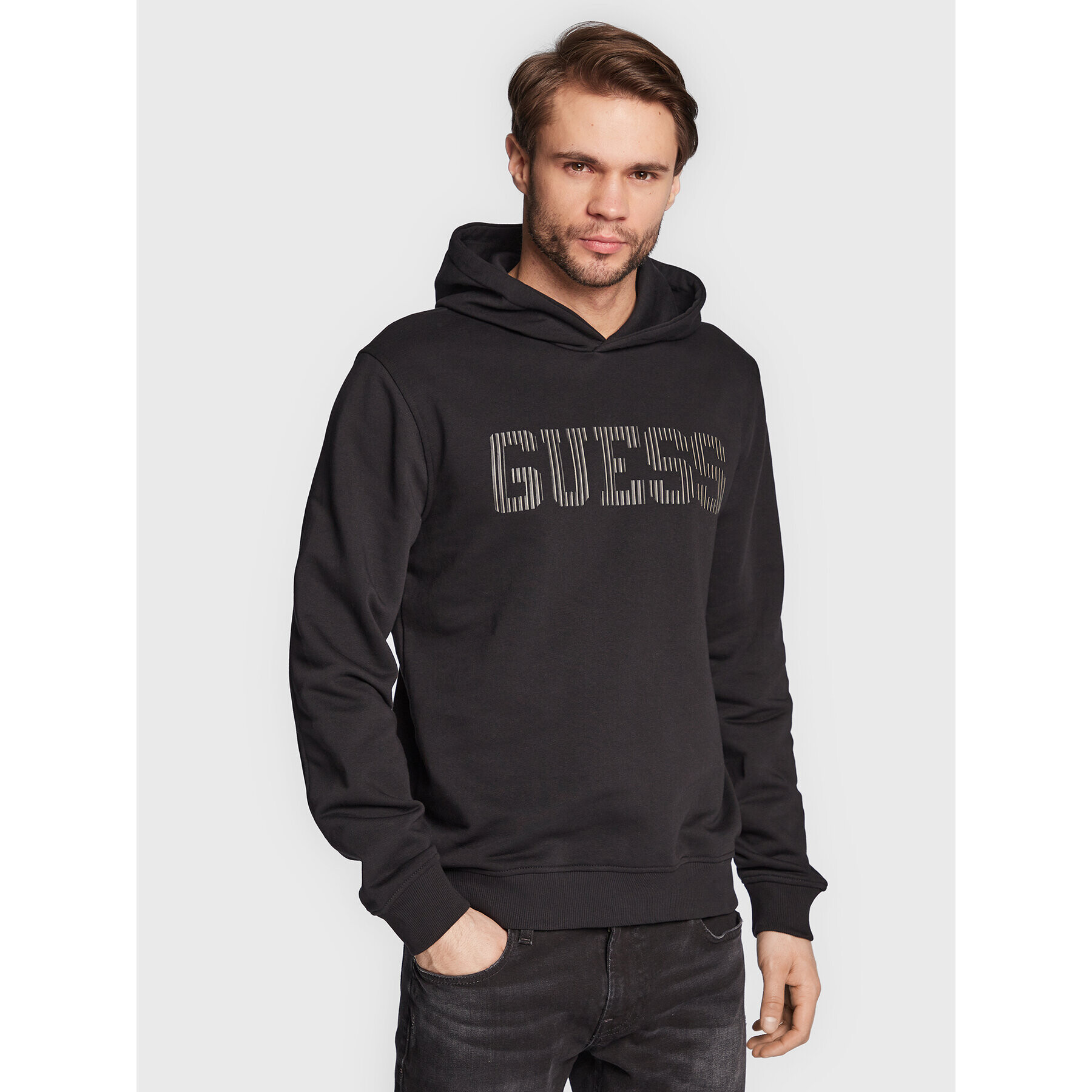 Guess Суитшърт M3RQ36 KBK32 Черен Slim Fit - Pepit.bg