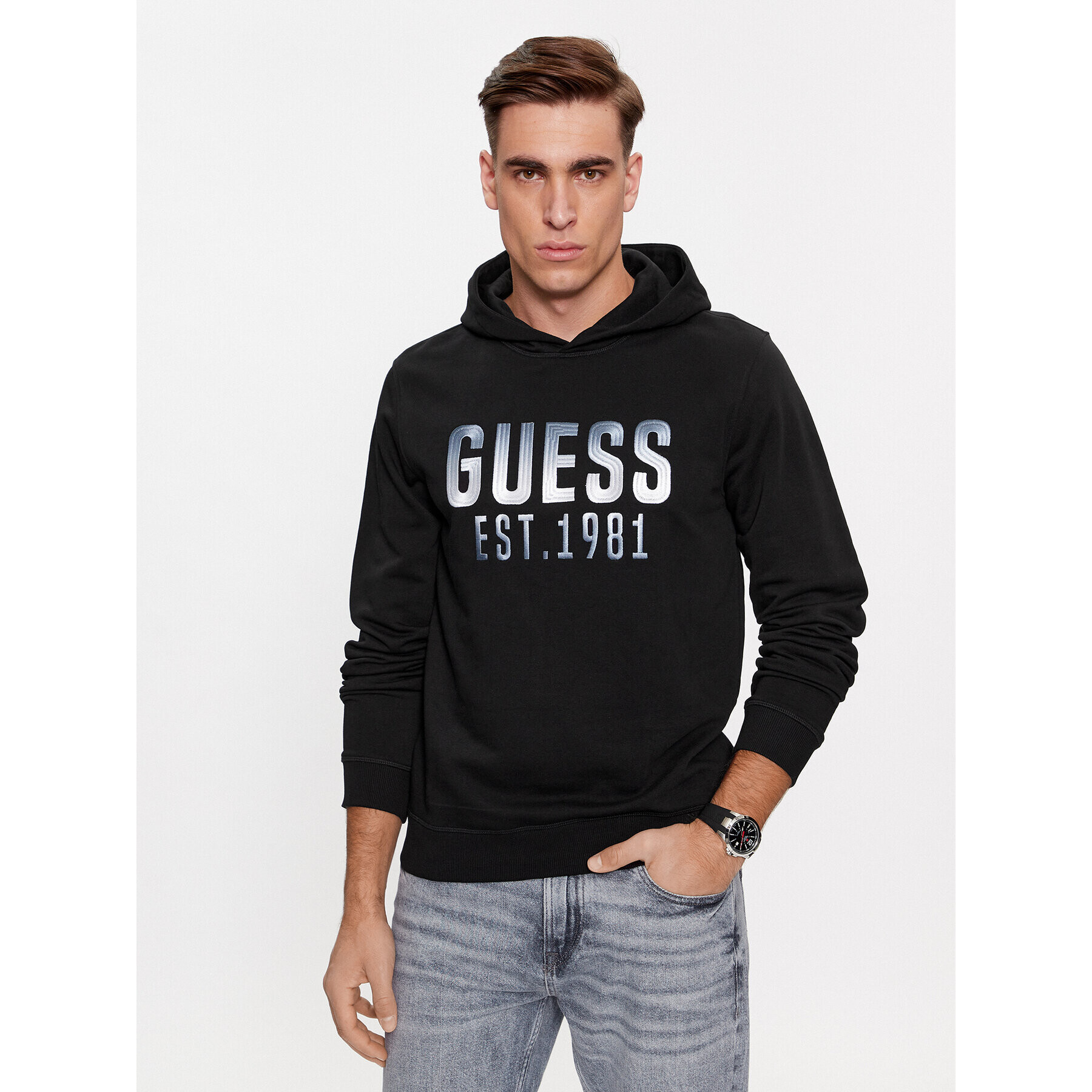 Guess Суитшърт M4RQ36 KBK32 Черен Regular Fit - Pepit.bg