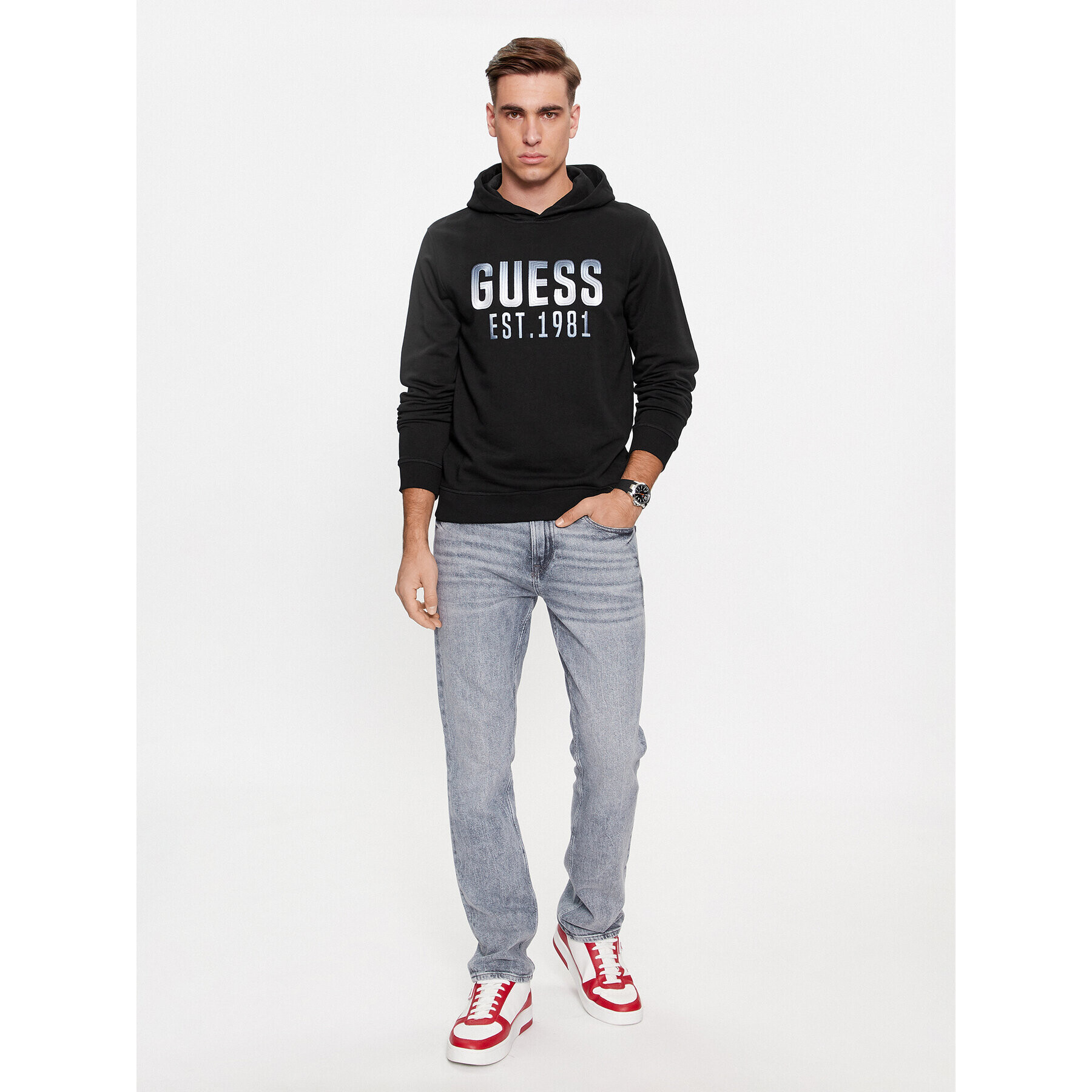 Guess Суитшърт M4RQ36 KBK32 Черен Regular Fit - Pepit.bg