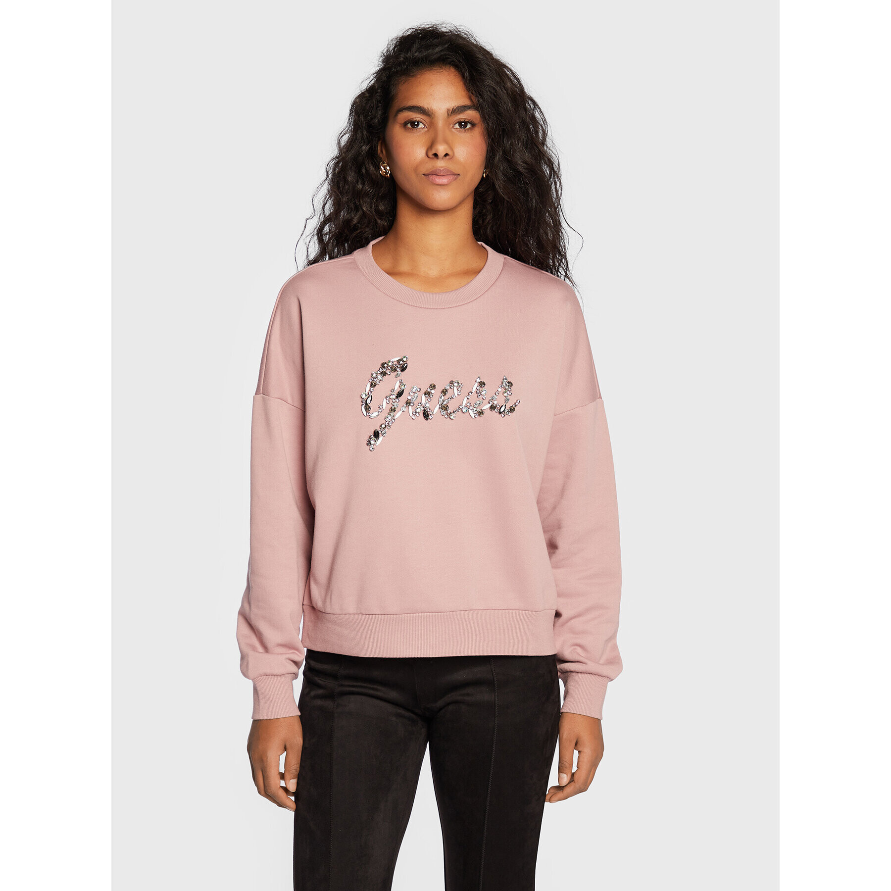 Guess Суитшърт Manila W2BQ24 K8802 Розов Regular Fit - Pepit.bg