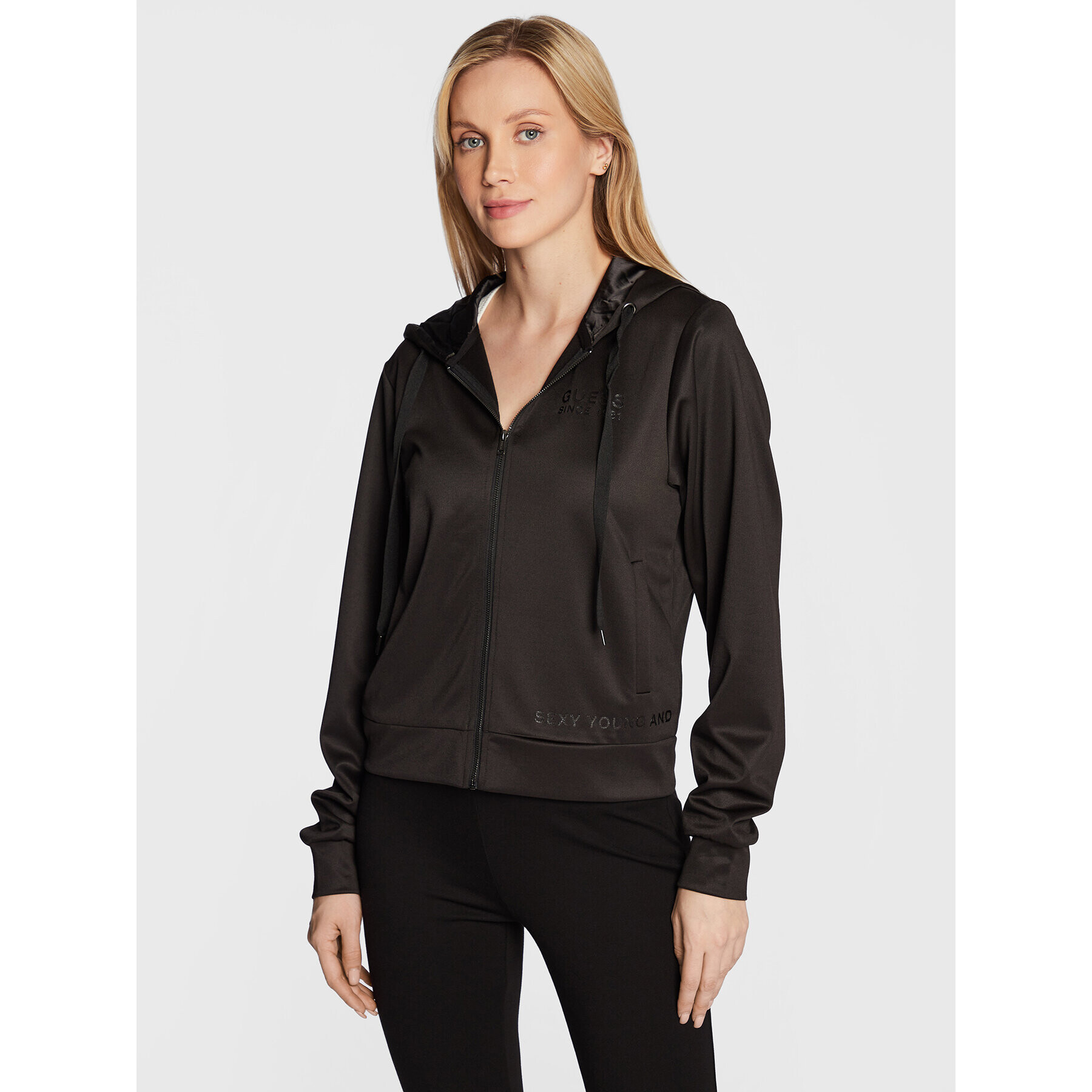 Guess Суитшърт Marthe W2BQ15 KB7K2 Черен Regular Fit - Pepit.bg
