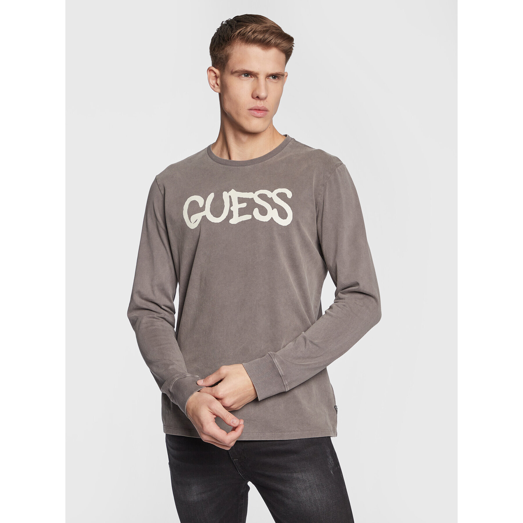 Guess Суитшърт Mateo M3RI1T KBDL0 Сив Regular Fit - Pepit.bg