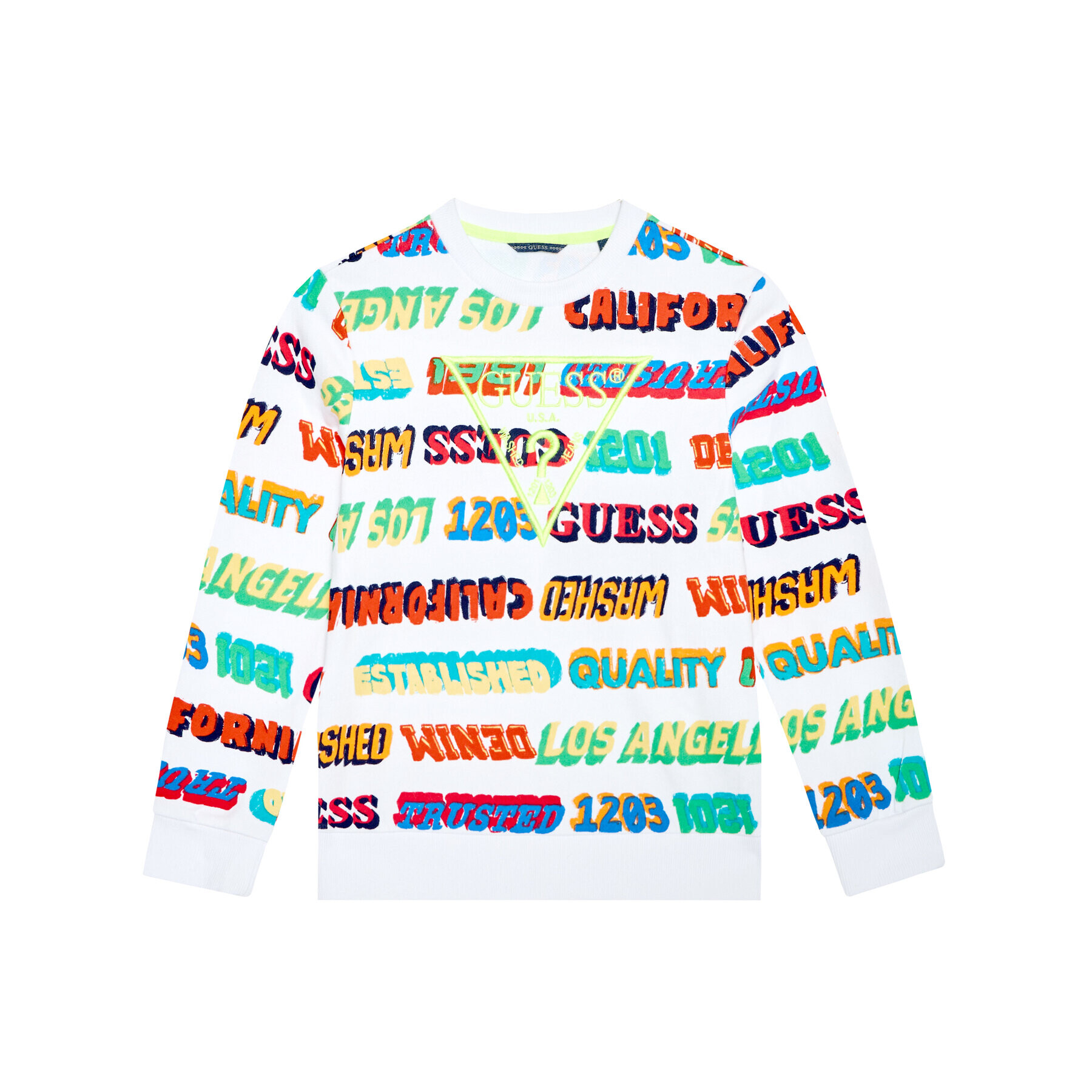 Guess Суитшърт N1GQ01 KA6R0 Бял Regular Fit - Pepit.bg