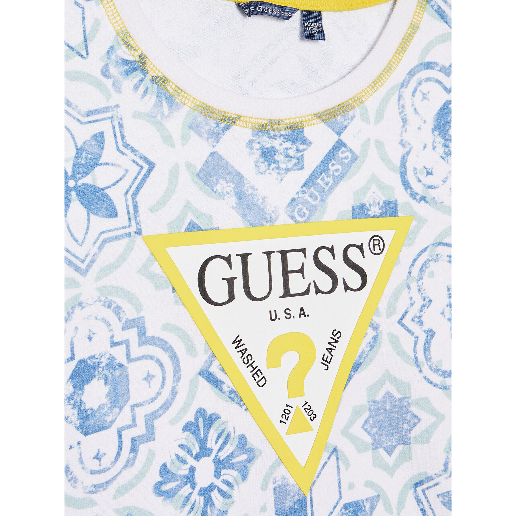 Guess Суитшърт N2GQ01 KA6R3 Бял Regular Fit - Pepit.bg