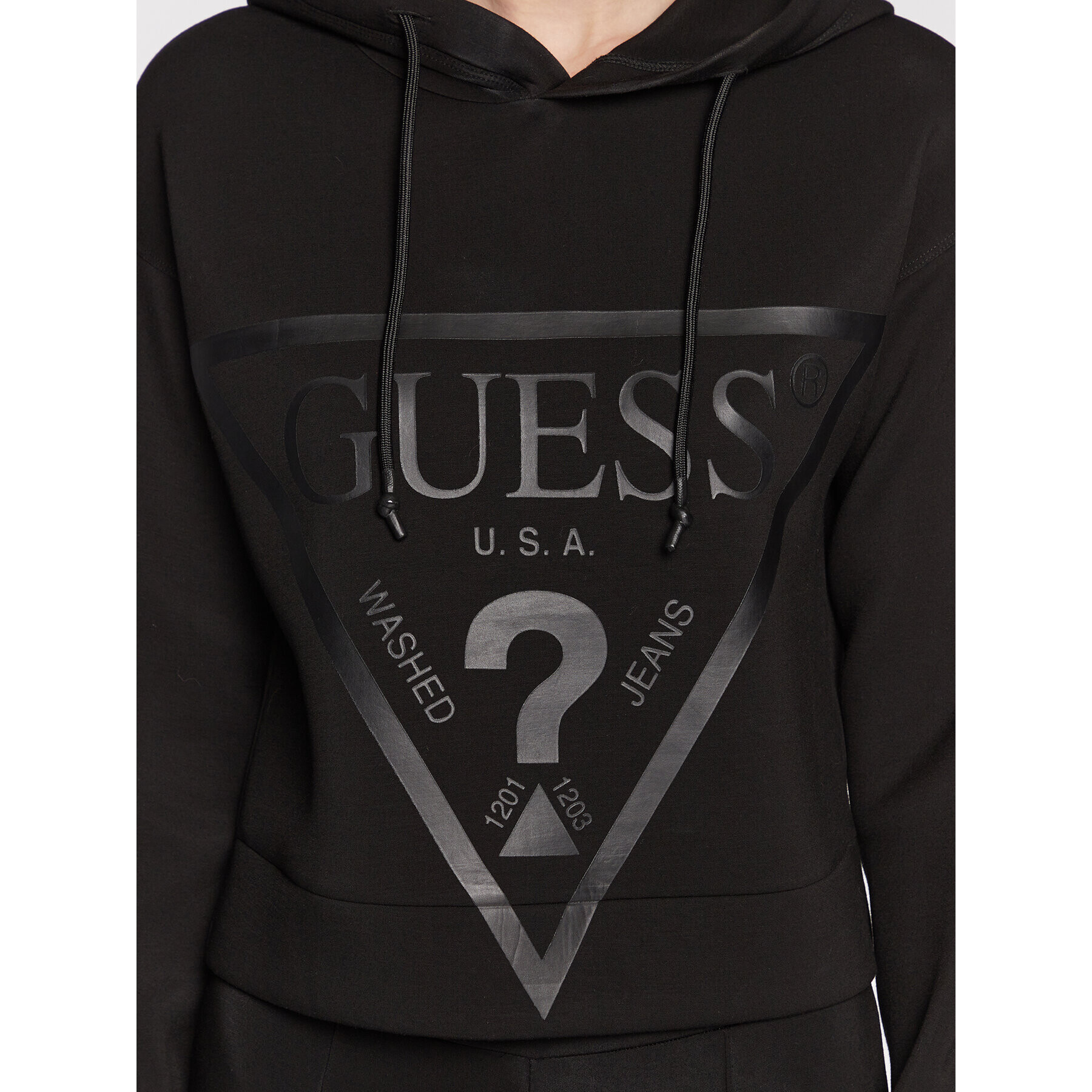 Guess Суитшърт New Alisa V2YQ08 K7UW2 Черен Regular Fit - Pepit.bg