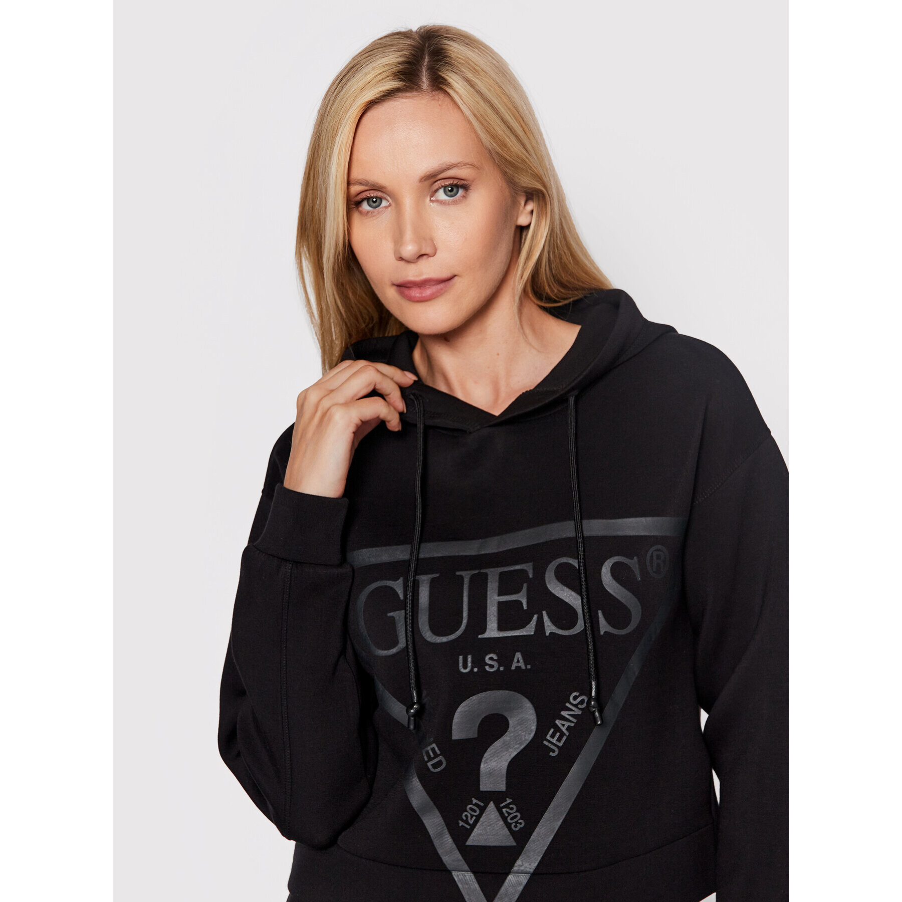 Guess Суитшърт New Alisa V2YQ08 KAMN2 Черен Regular Fit - Pepit.bg