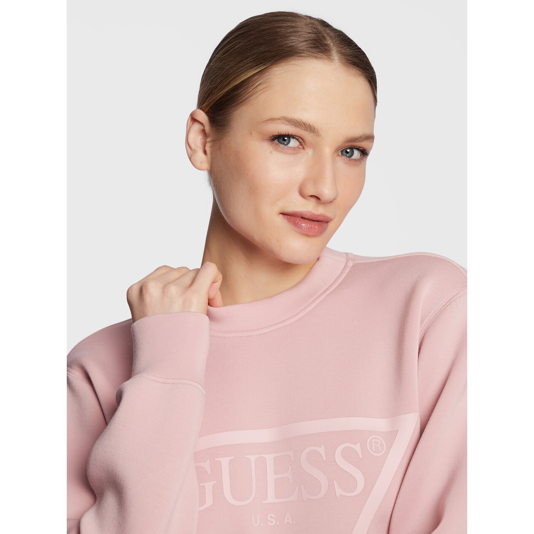 Guess Суитшърт New Elly V3RQ19 K7UW2 Розов Regular Fit - Pepit.bg