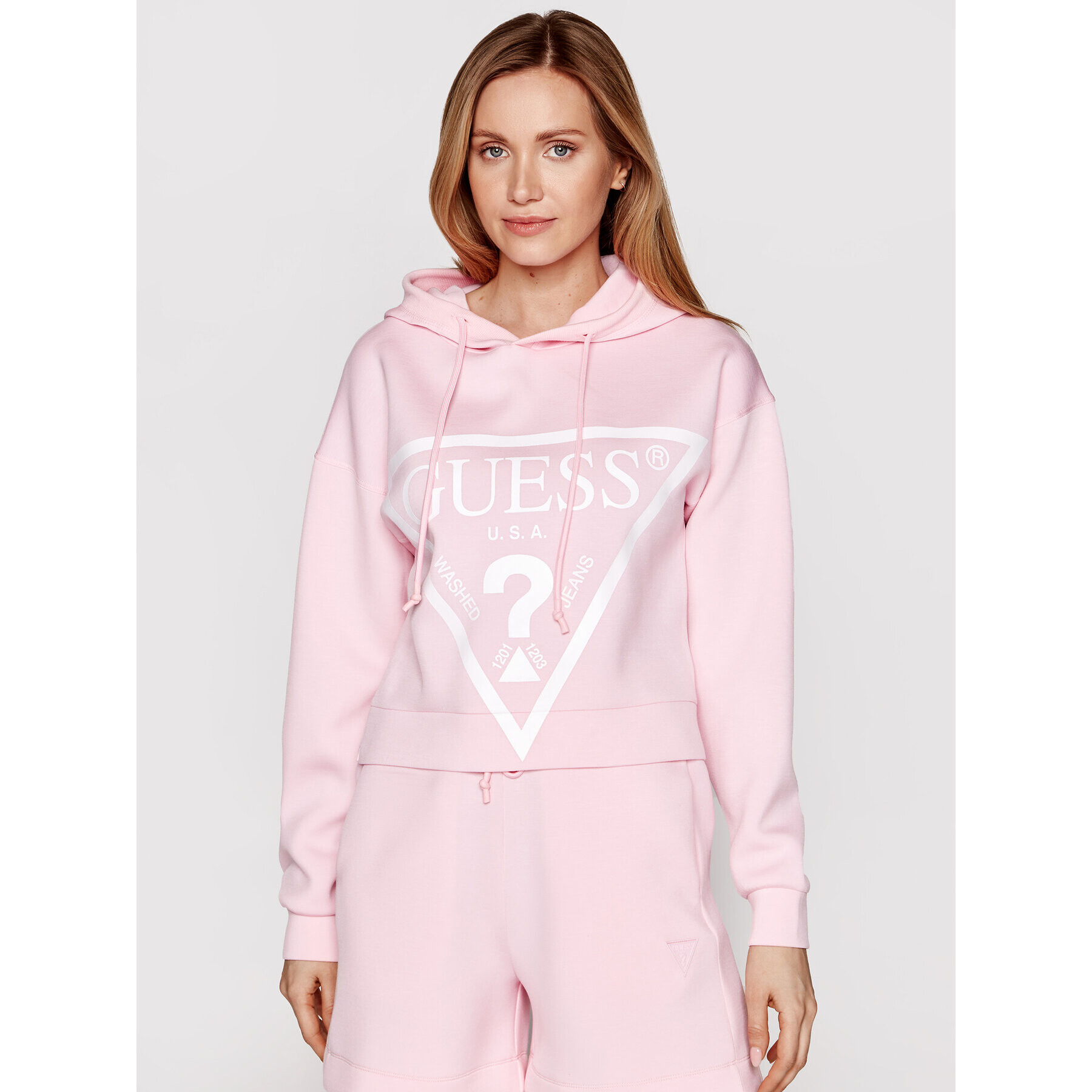 Guess Суитшърт Alisa O1GA29 KAMN2 Розов Comfort Fit - Pepit.bg