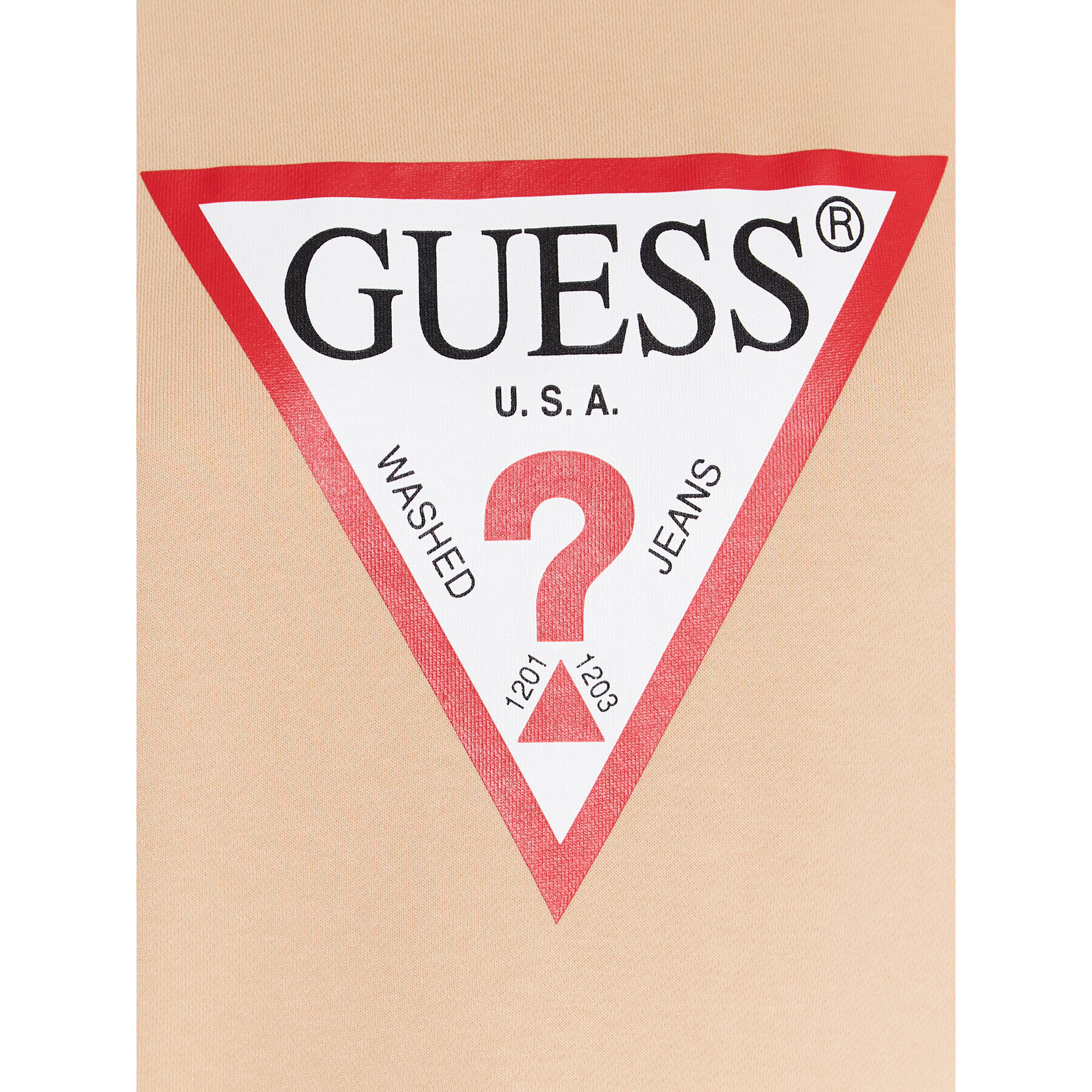 Guess Суитшърт Original W2YQ16 KBA10 Бежов Regular Fit - Pepit.bg