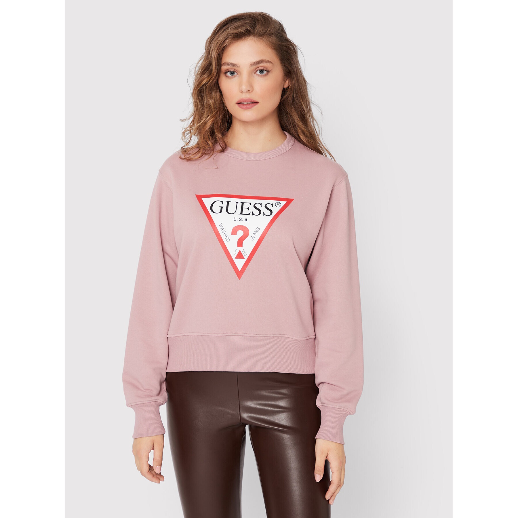 Guess Суитшърт Original W2YQ16 KBA10 Розов Regular Fit - Pepit.bg