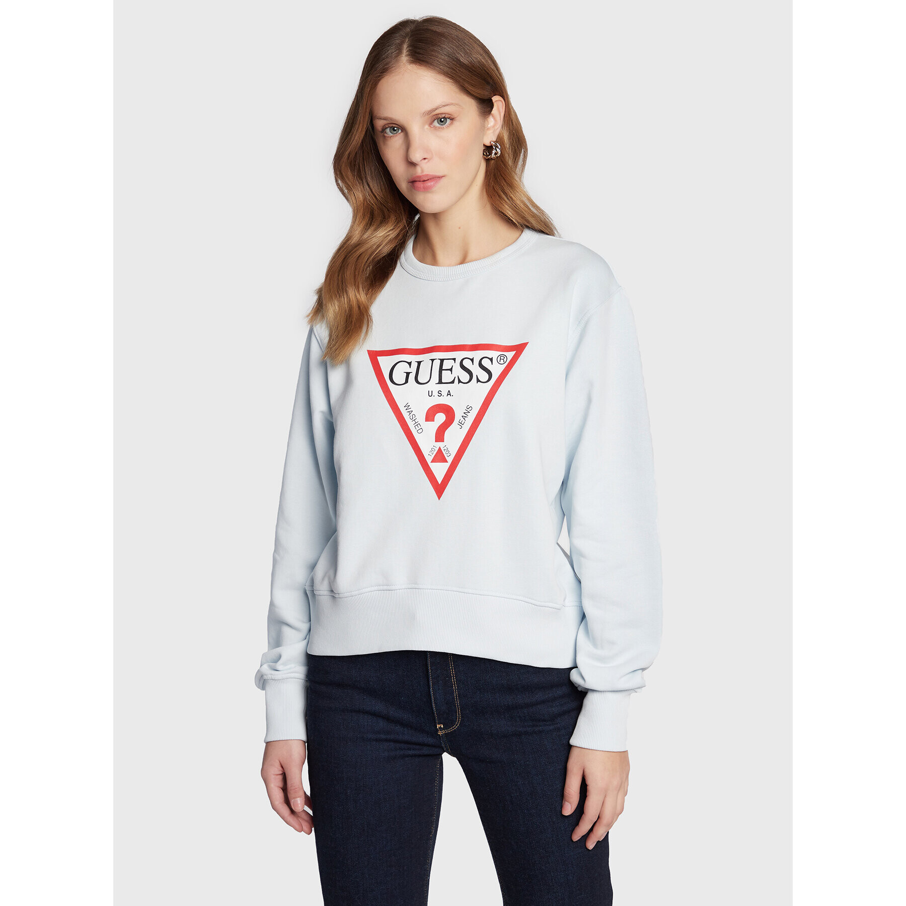 Guess Суитшърт Original W2YQ16 KBA10 Син Regular Fit - Pepit.bg