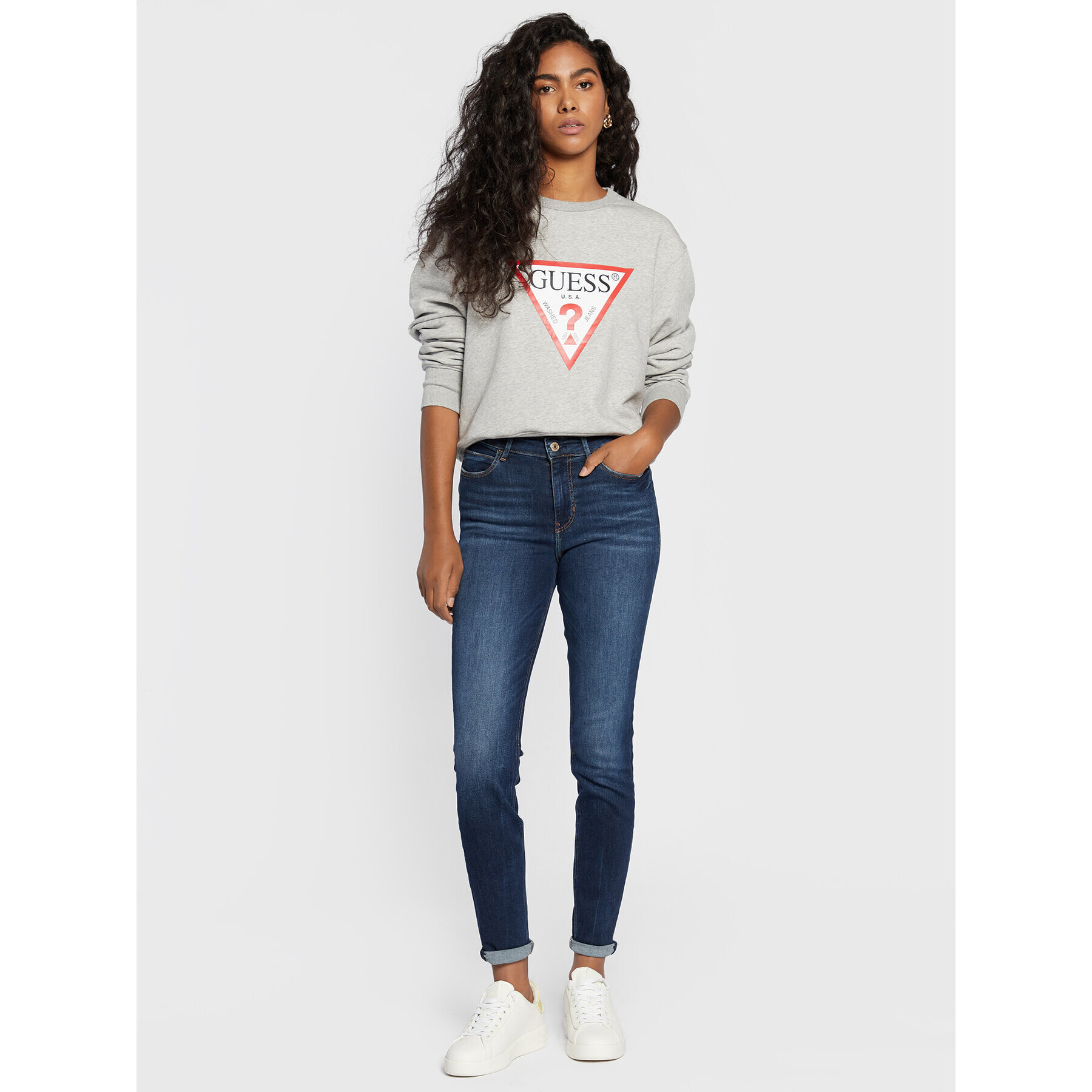 Guess Суитшърт Original W2YQ16 KBA10 Сив Regular Fit - Pepit.bg