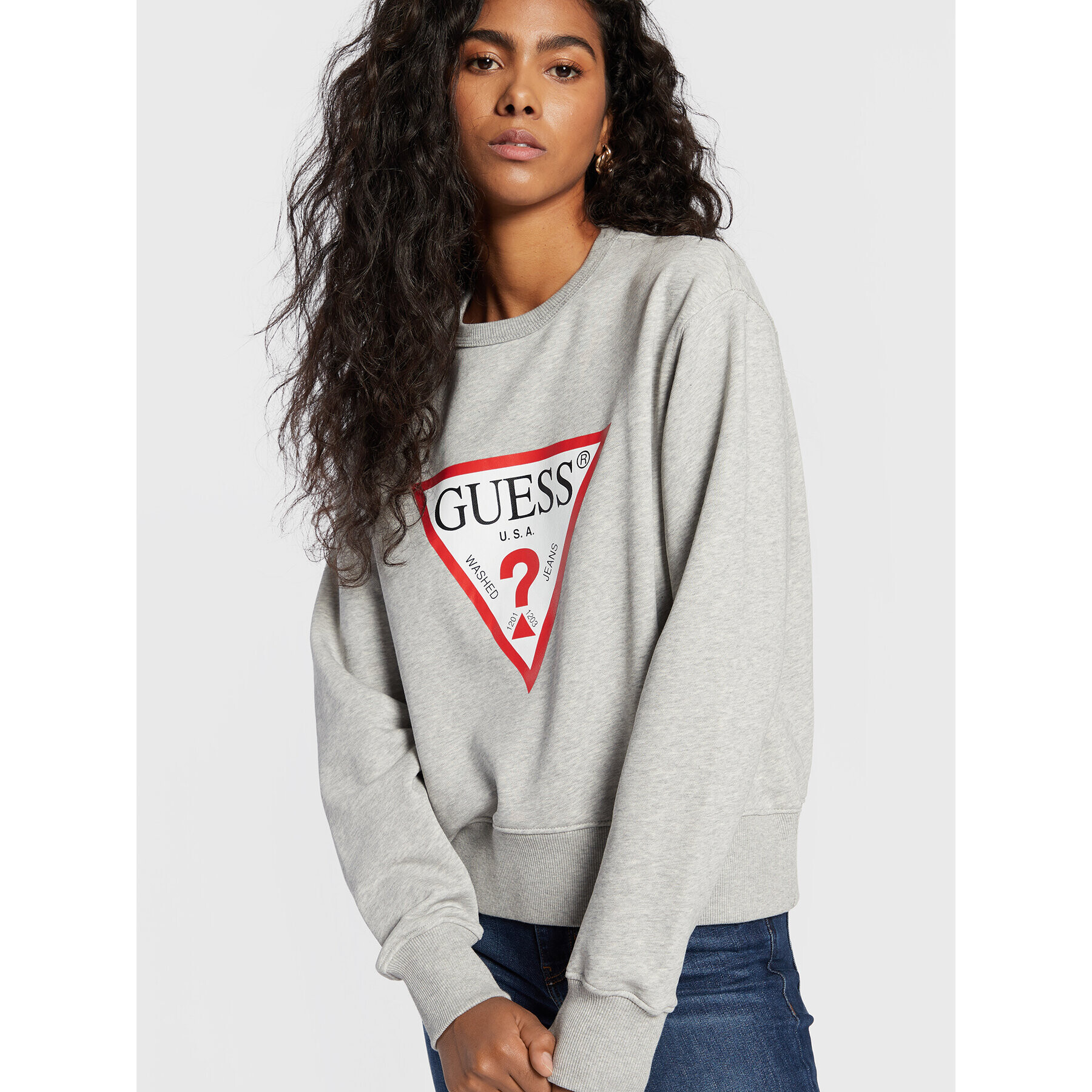 Guess Суитшърт Original W2YQ16 KBA10 Сив Regular Fit - Pepit.bg