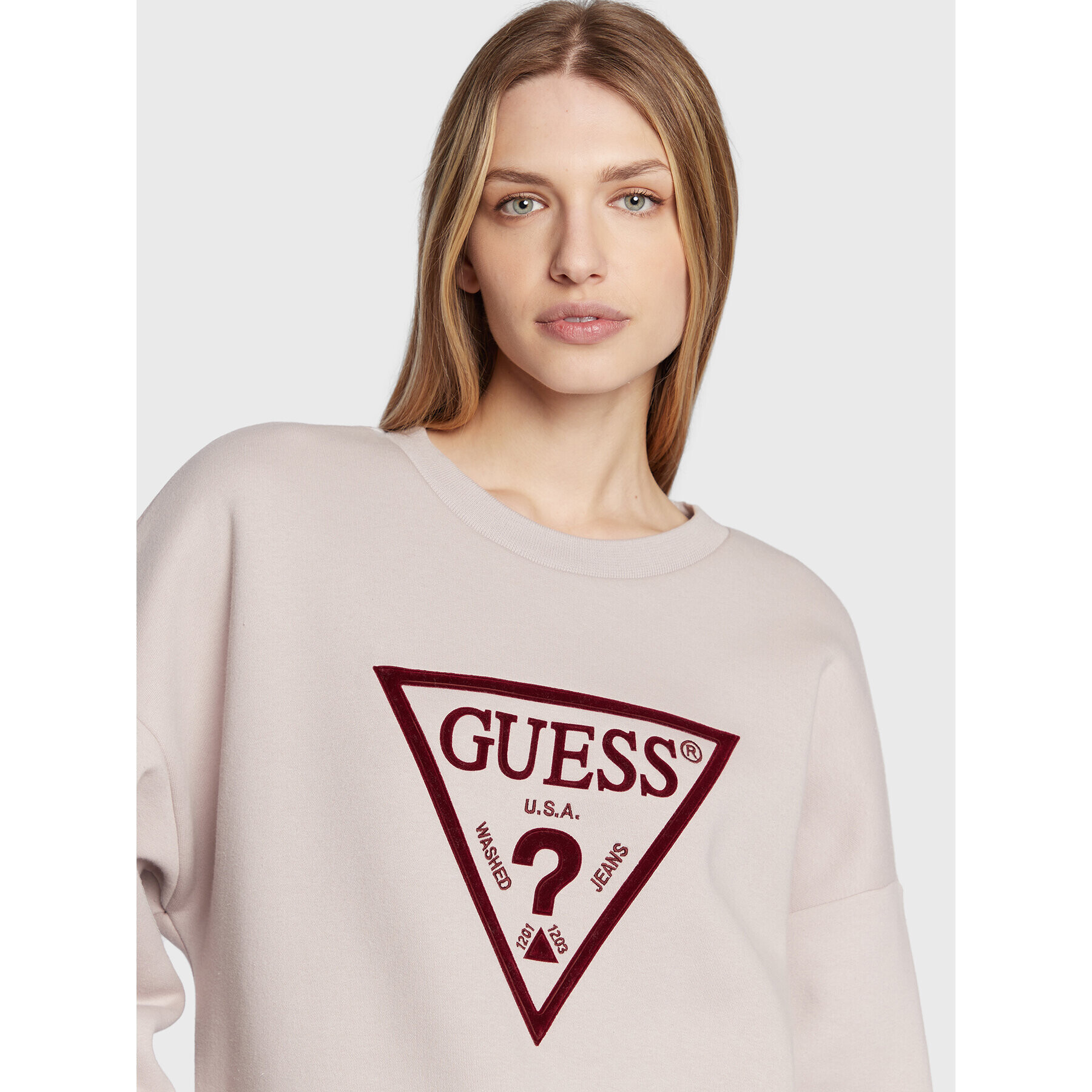 Guess Суитшърт Roxi W2BQ07 K9Z21 Виолетов Relaxed Fit - Pepit.bg