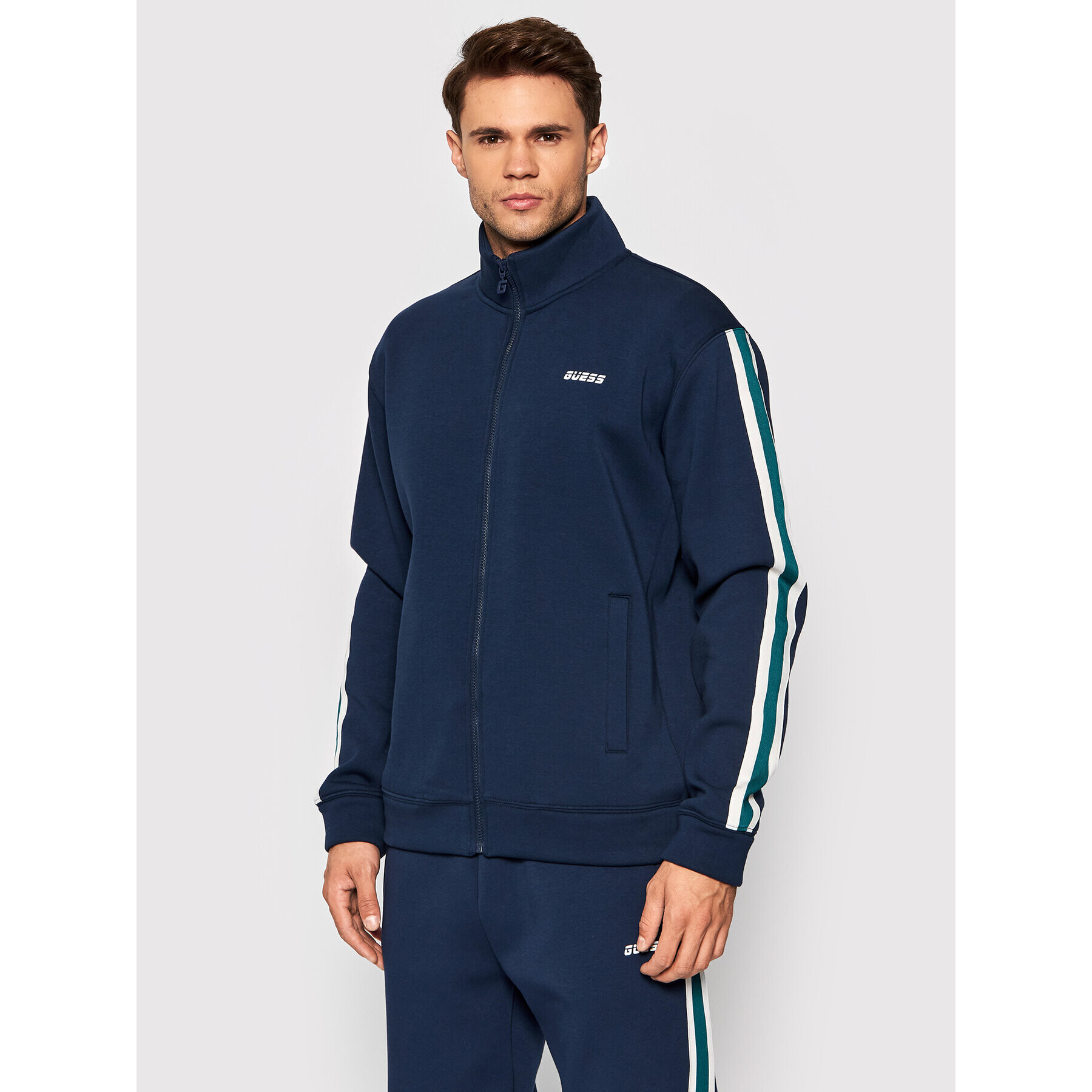 Guess Суитшърт U1BA07 FL046 Тъмносин Regular Fit - Pepit.bg