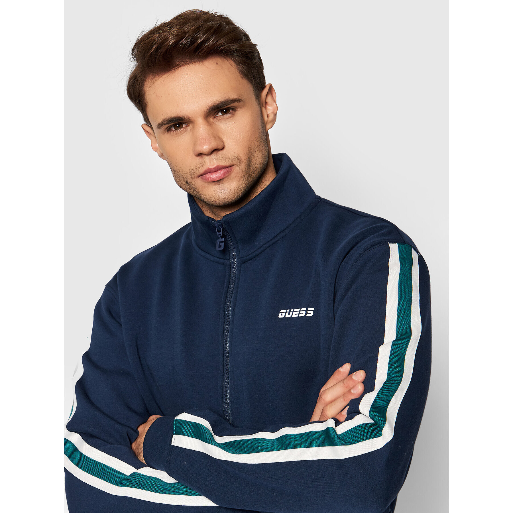 Guess Суитшърт U1BA07 FL046 Тъмносин Regular Fit - Pepit.bg