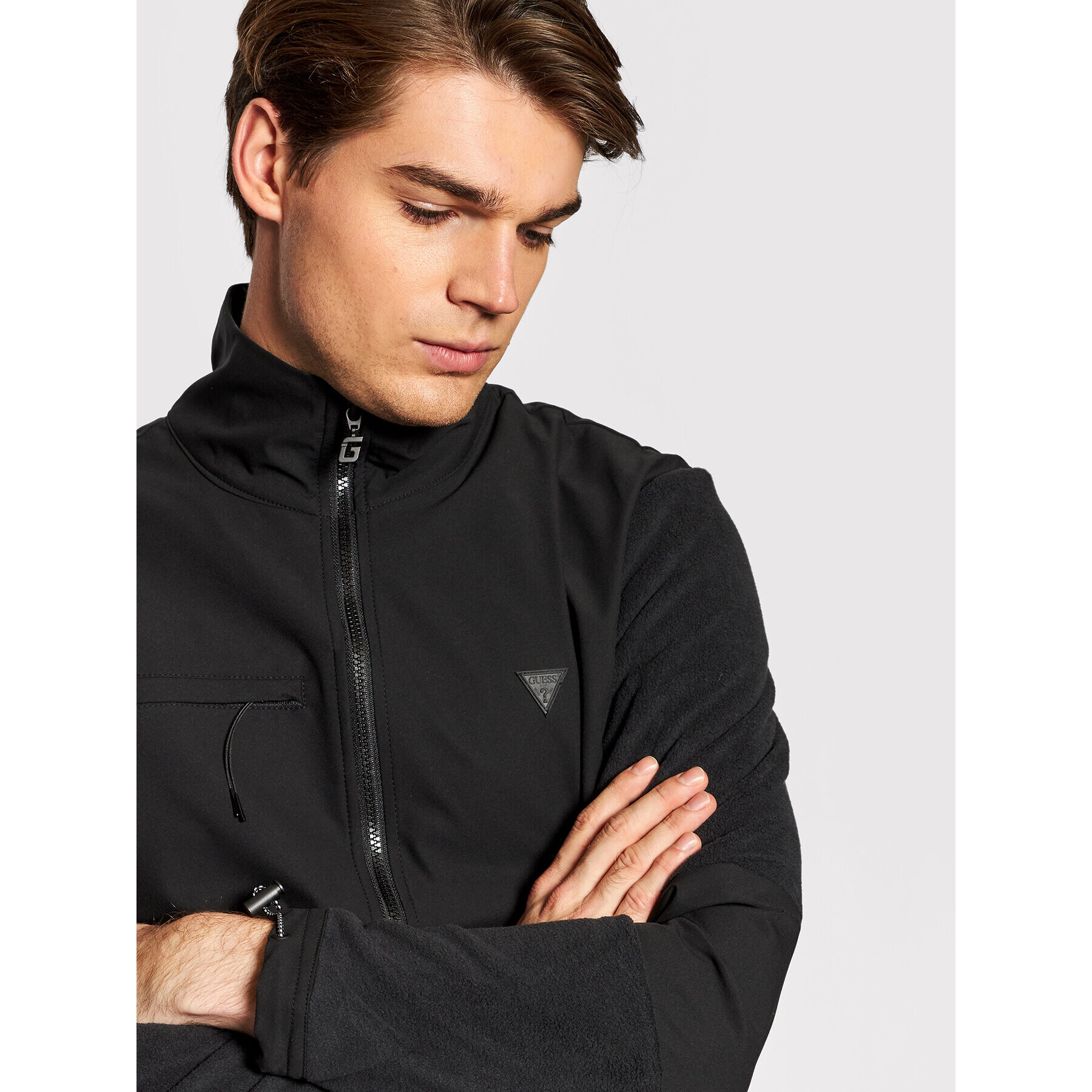 Guess Суитшърт U1BA59 FL042 Черен Regular Fit - Pepit.bg