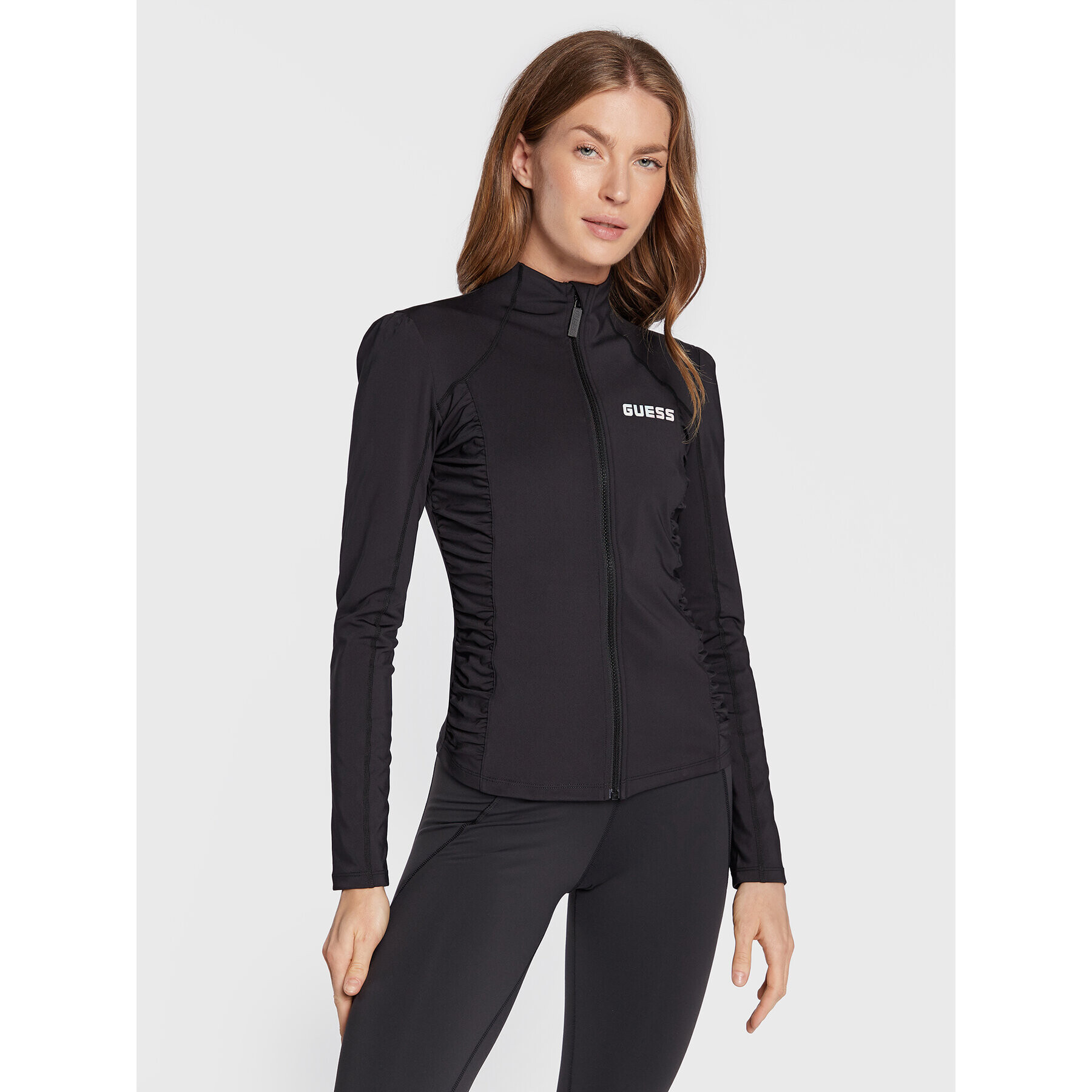 Guess Суитшърт V2BP01 MC03W Черен Slim Fit - Pepit.bg