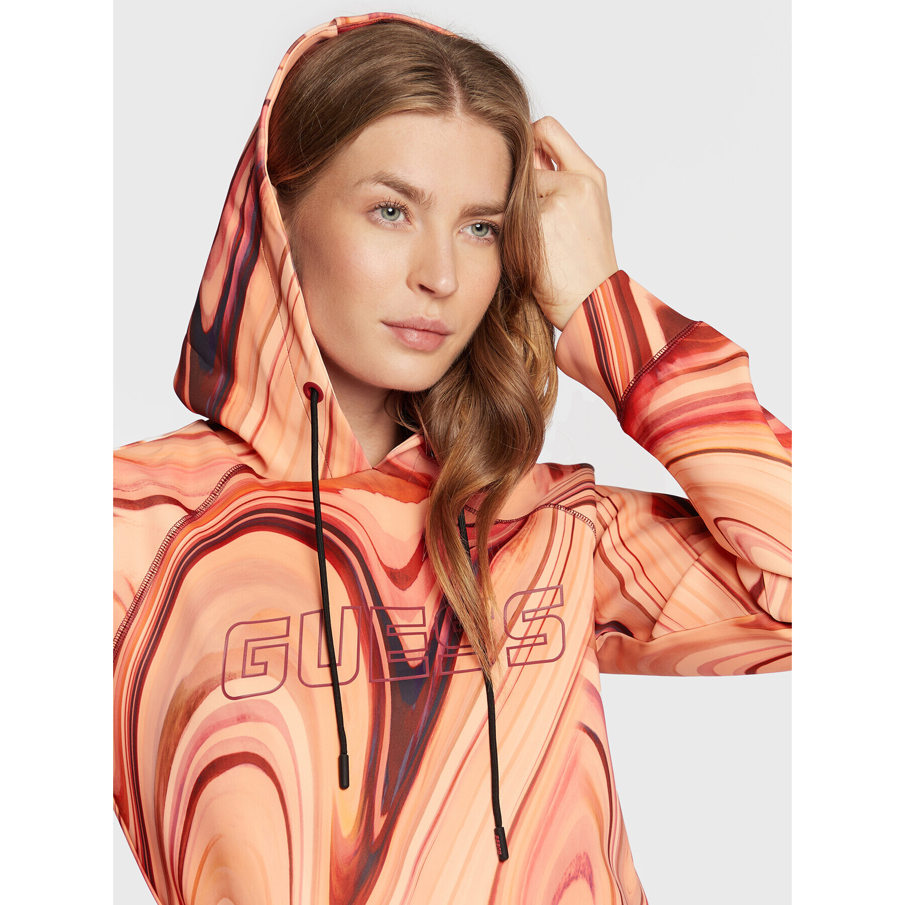 Guess Суитшърт V2BQ00 KBBZ0 Оранжев Regular Fit - Pepit.bg