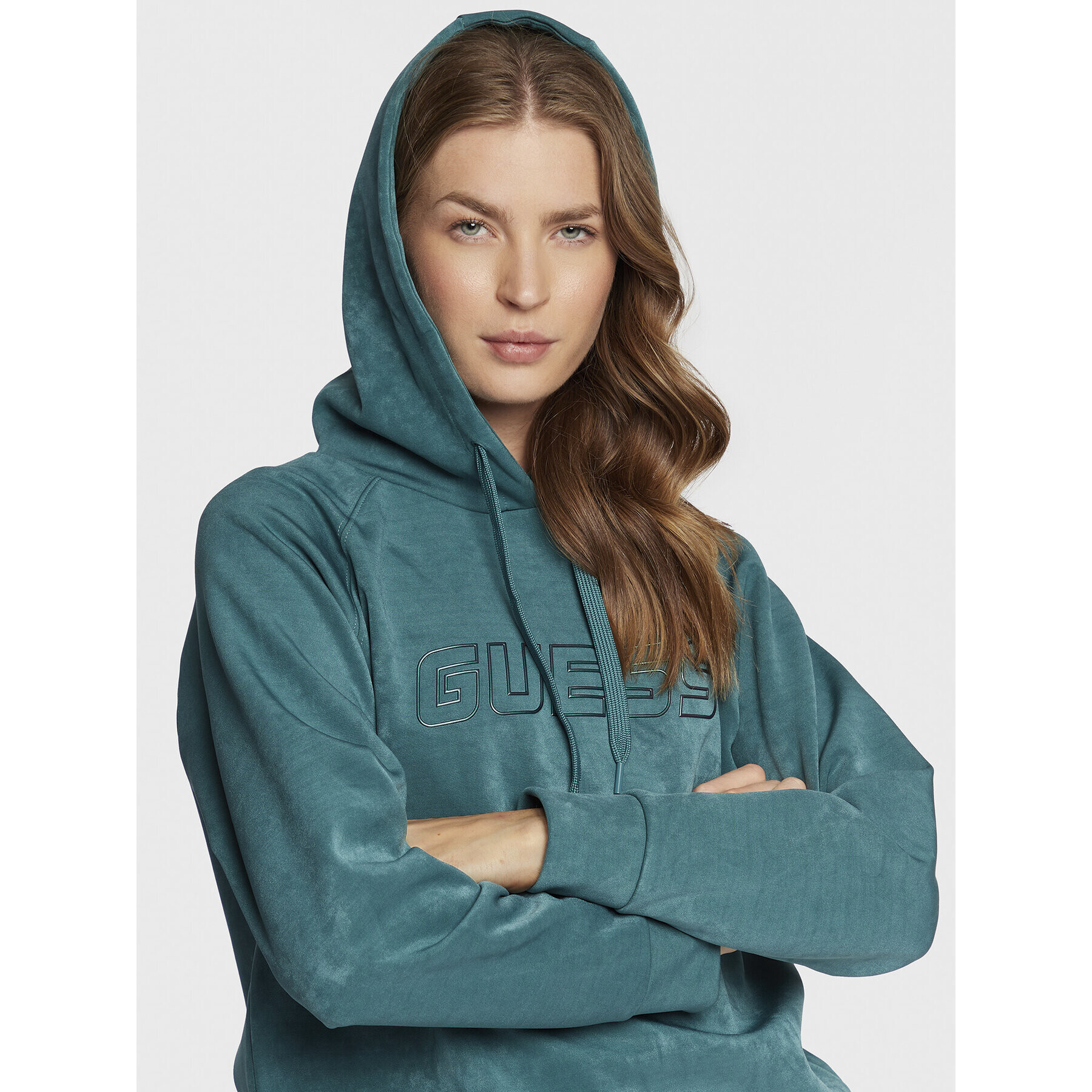 Guess Суитшърт V2BQ01 KBC00 Зелен Regular Fit - Pepit.bg