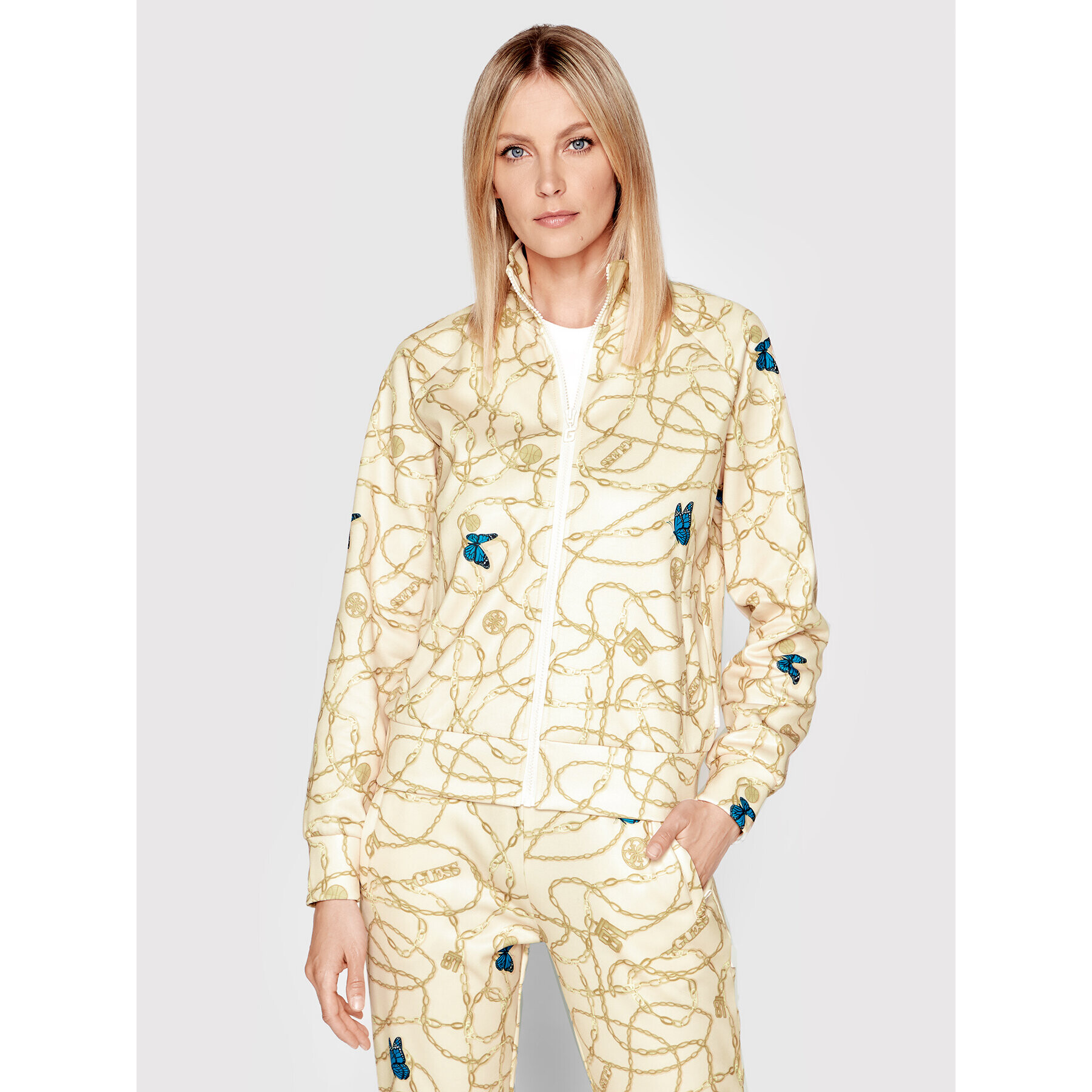 Guess Суитшърт V2GQ12 FL04Q Бежов Regular Fit - Pepit.bg