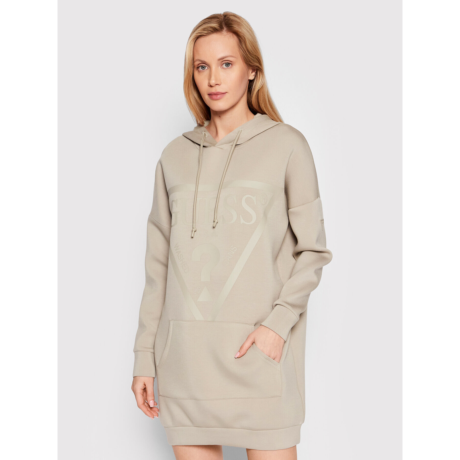 Guess Суитшърт V2GQ18 KAMN2 Бежов Relaxed Fit - Pepit.bg