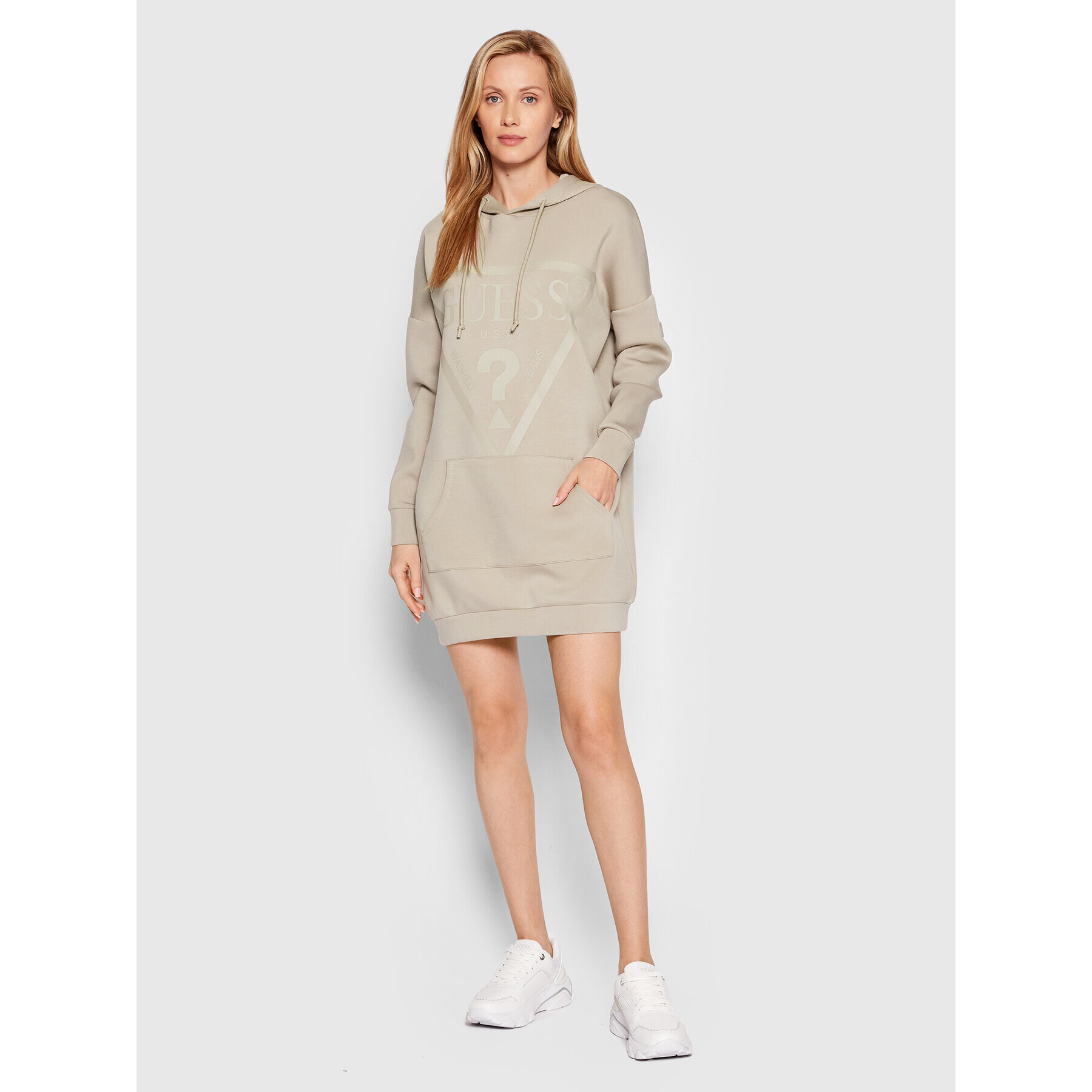 Guess Суитшърт V2GQ18 KAMN2 Бежов Relaxed Fit - Pepit.bg