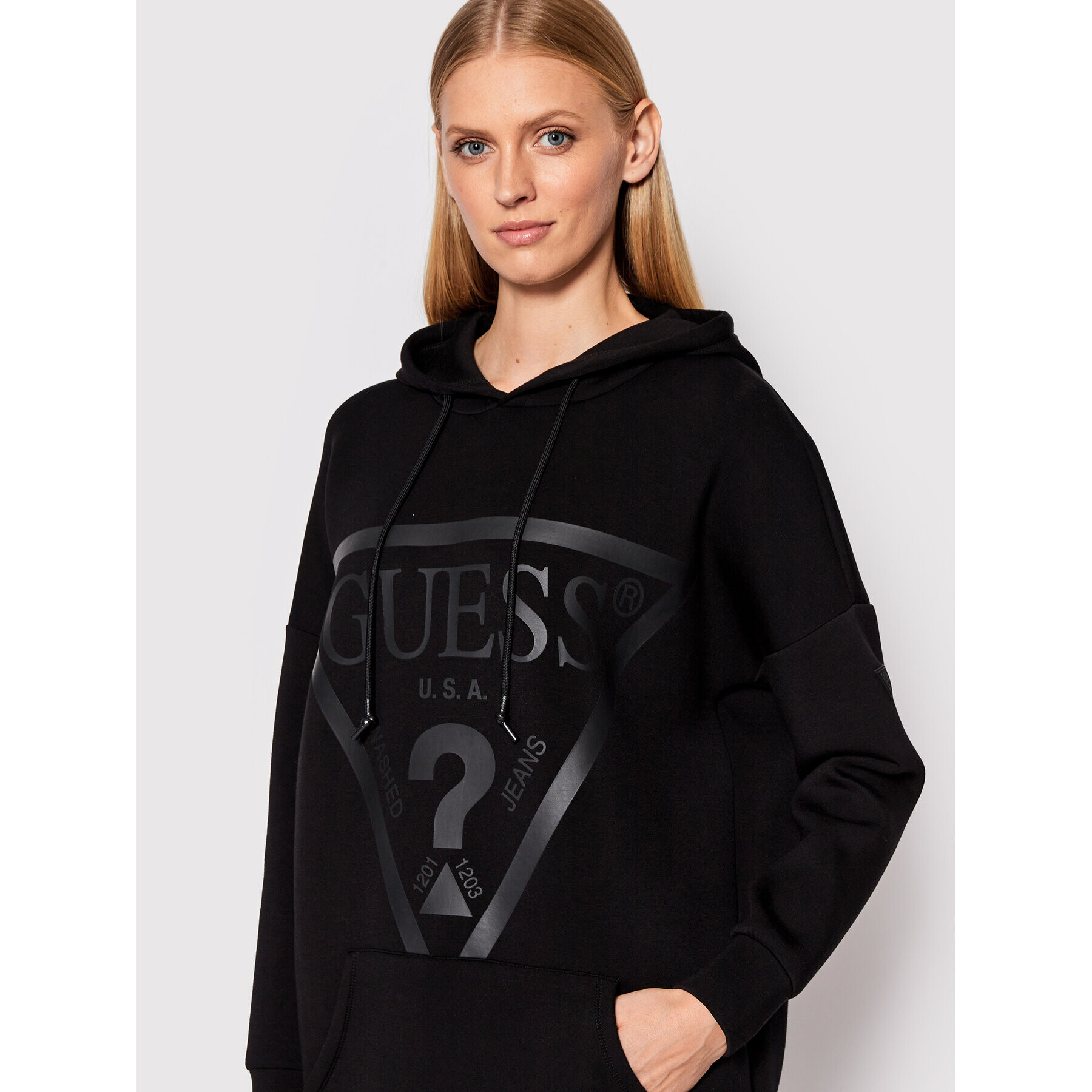 Guess Суитшърт V2GQ18 KAMN2 Черен Relaxed Fit - Pepit.bg