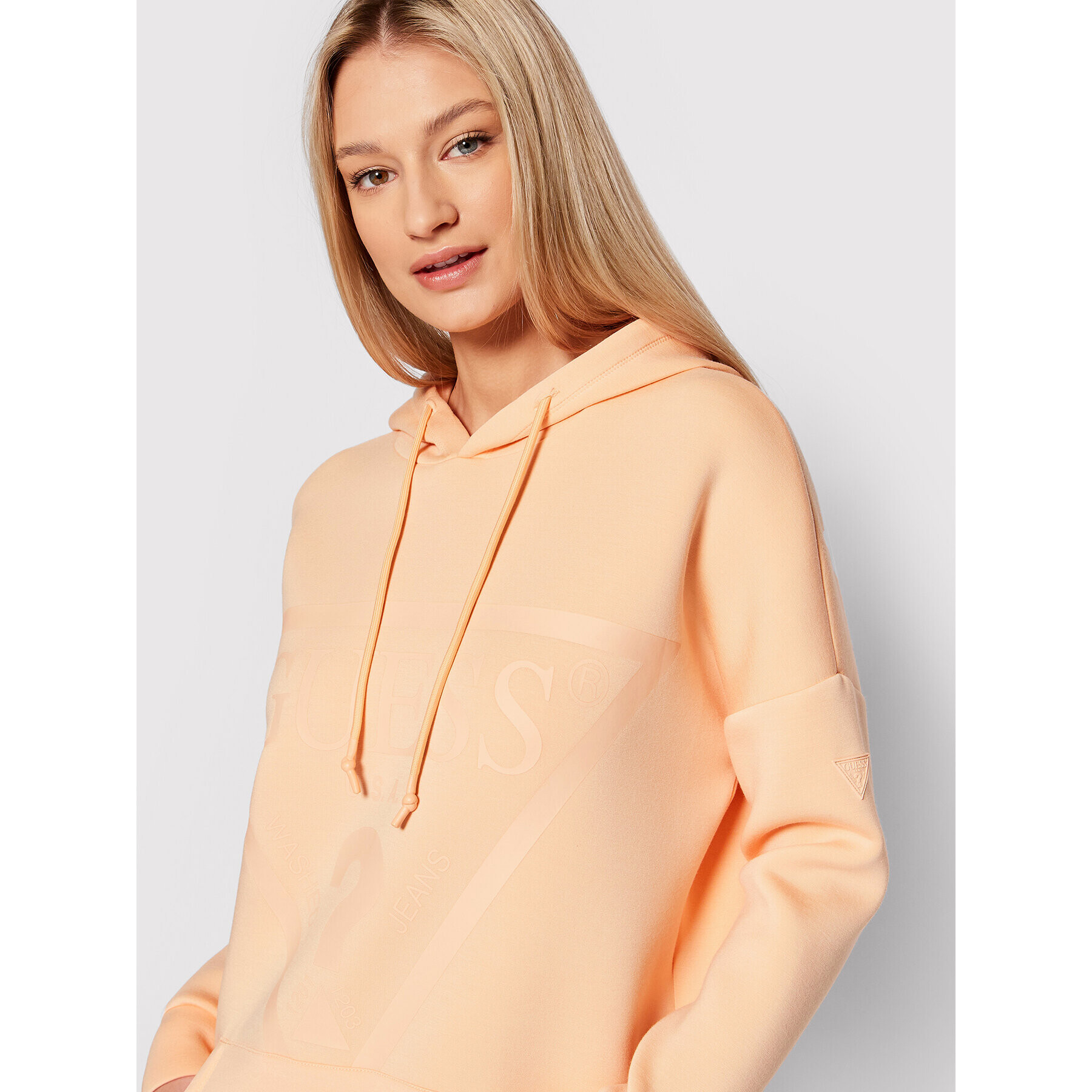 Guess Суитшърт V2GQ18 KAMN2 Оранжев Relaxed Fit - Pepit.bg