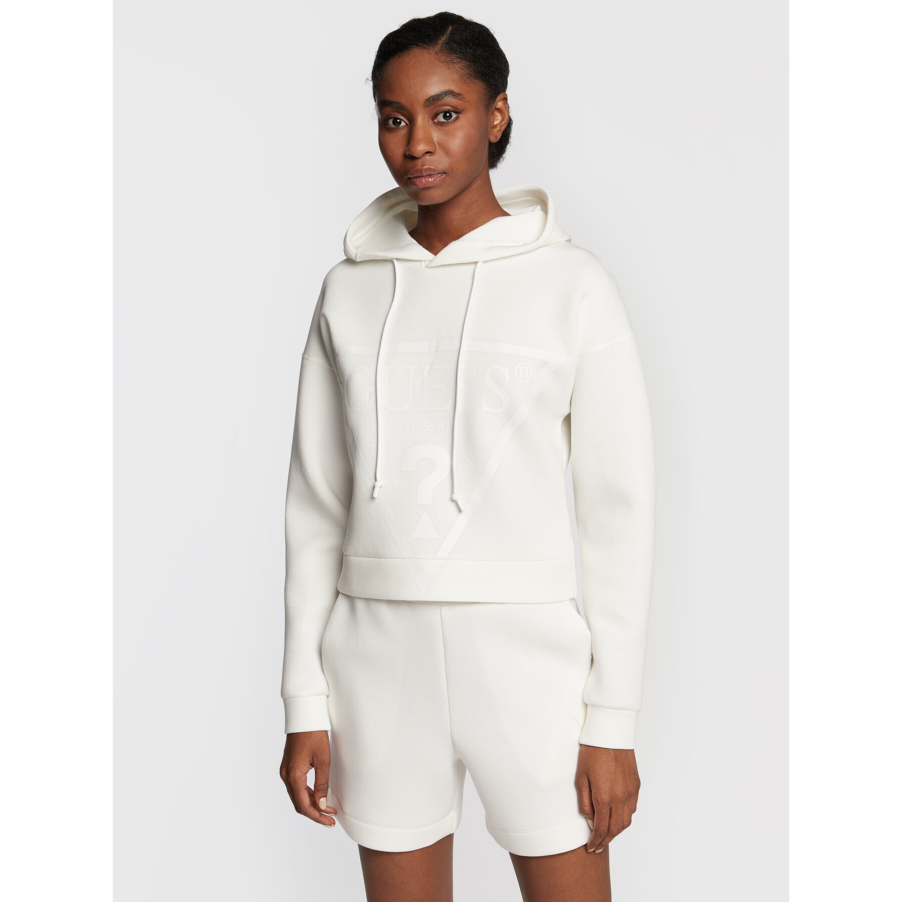 Guess Суитшърт V2GQ24 KAMN2 Бял Regular Fit - Pepit.bg