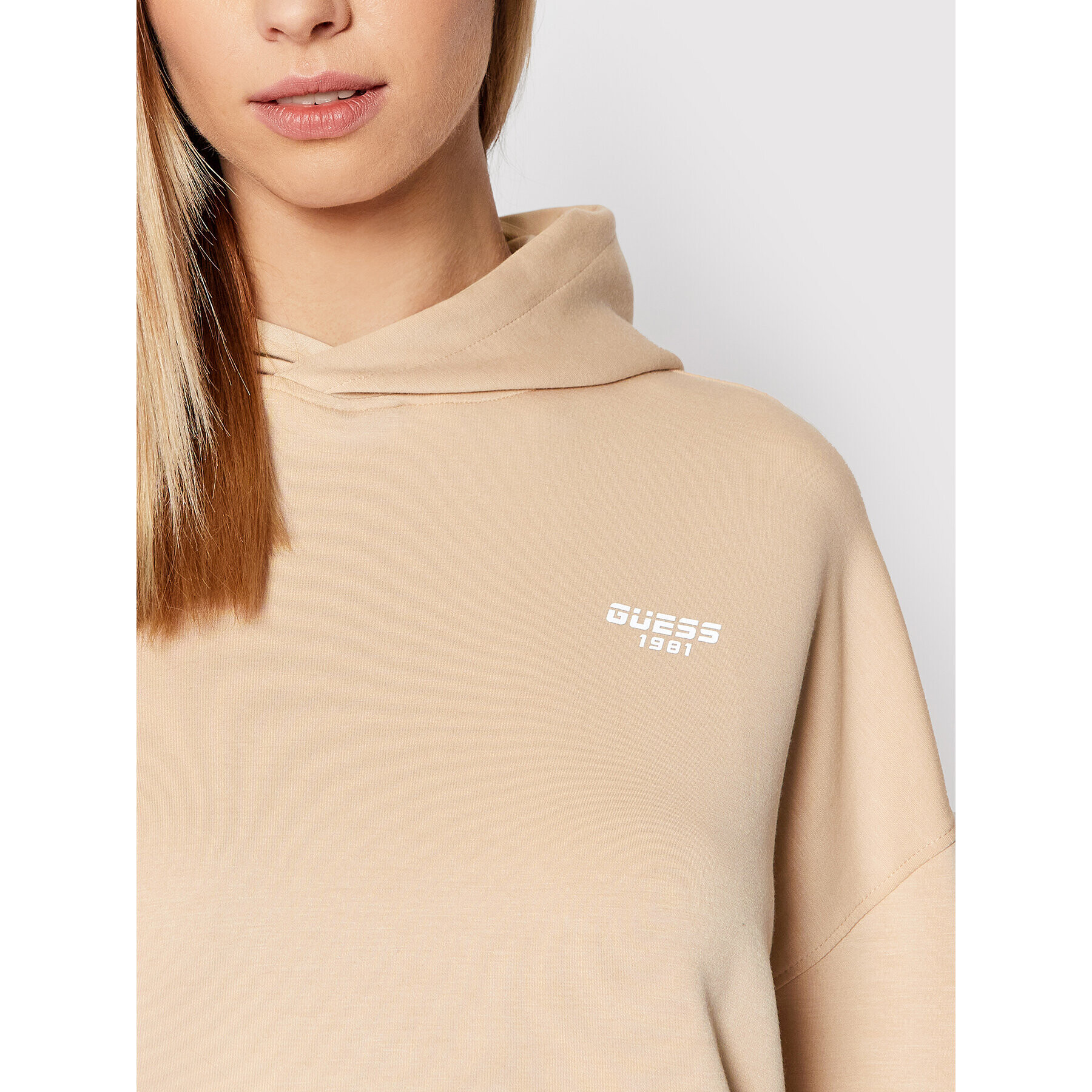 Guess Суитшърт V2RQ09 KL002 Бежов Relaxed Fit - Pepit.bg