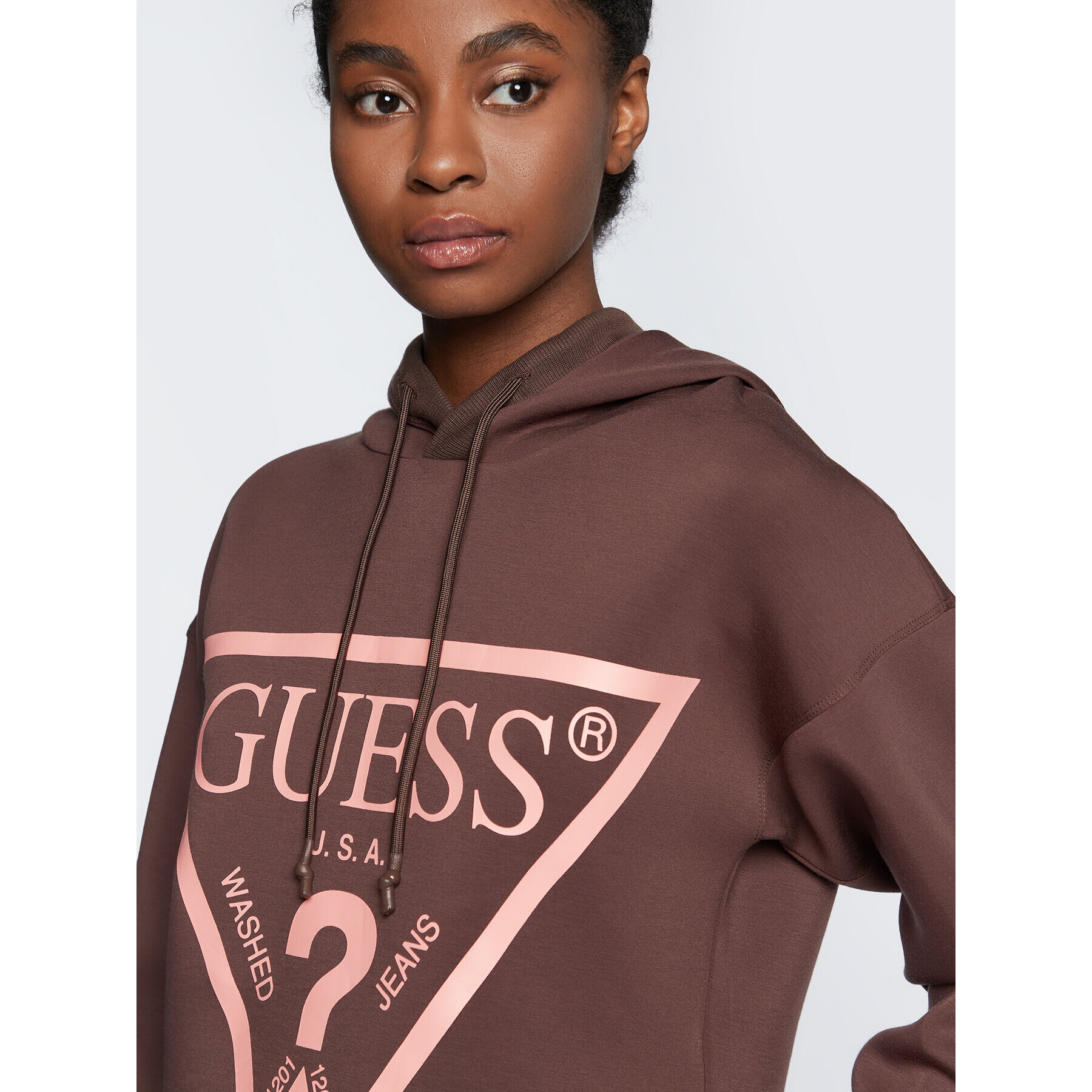 Guess Суитшърт V2RQ10 KAMN2 Кафяв Regular Fit - Pepit.bg