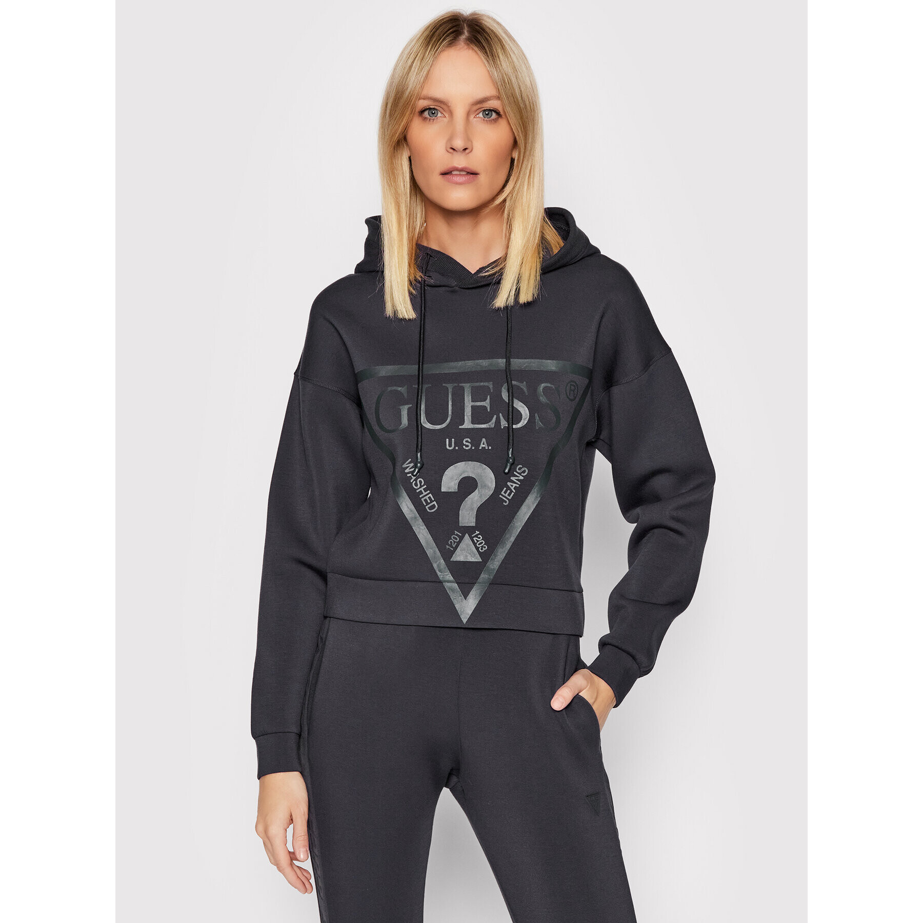Guess Суитшърт V2RQ10 KAMN2 Сив Regular Fit - Pepit.bg