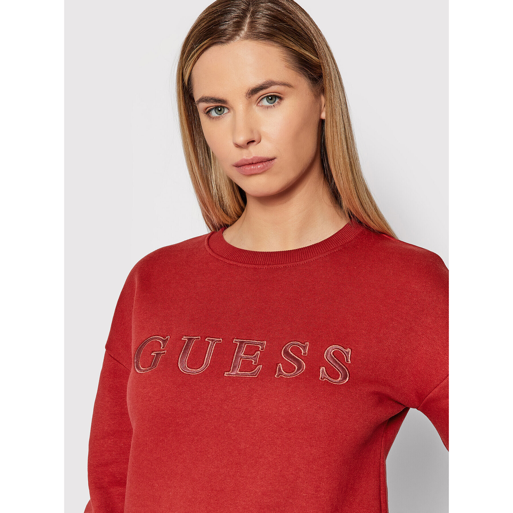 Guess Суитшърт V2RQ16 K9V31 Бордо Regular Fit - Pepit.bg