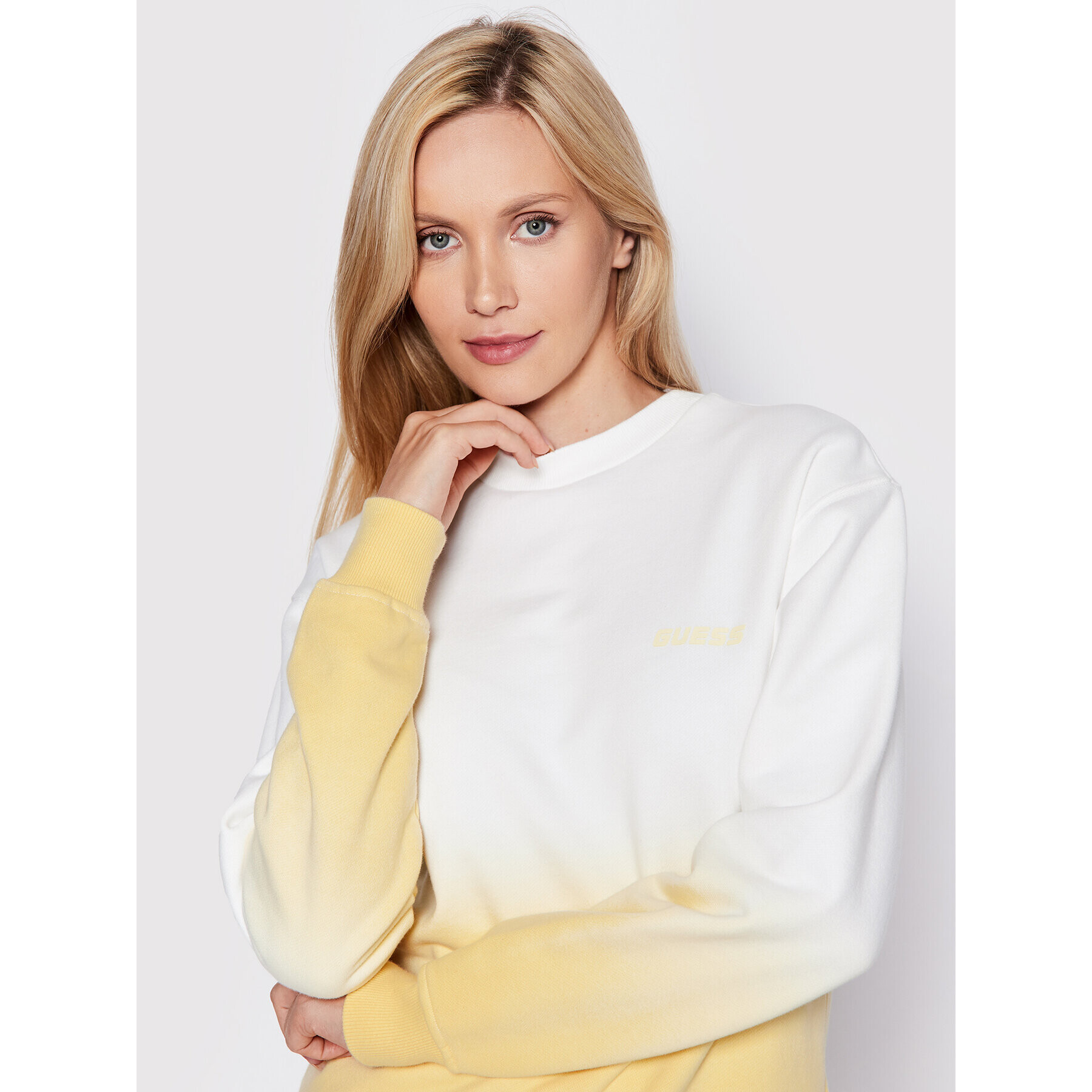 Guess Суитшърт V2YQ10 FL04Z Жълт Regular Fit - Pepit.bg
