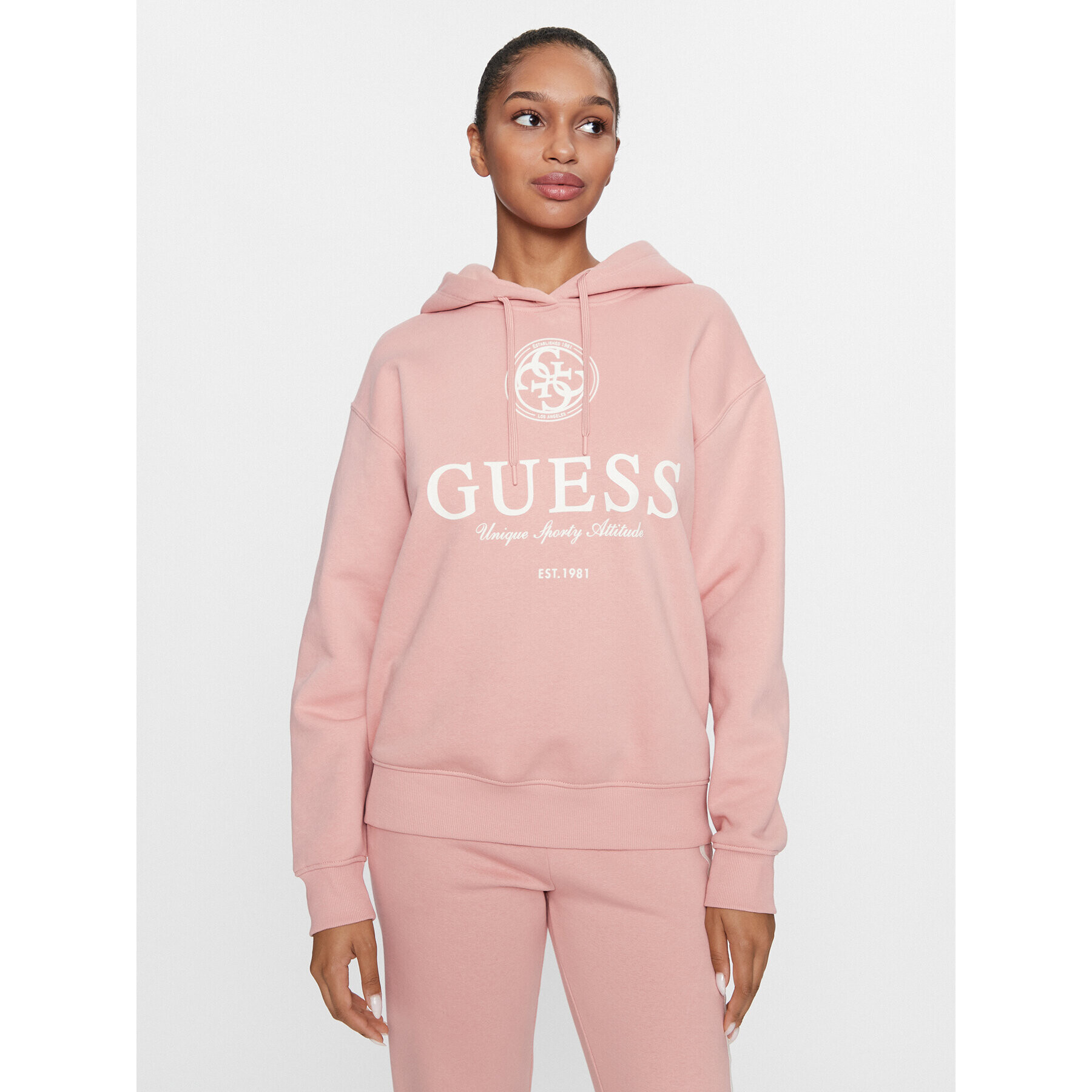 Guess Суитшърт V3BQ03 K9Z21 Розов Regular Fit - Pepit.bg