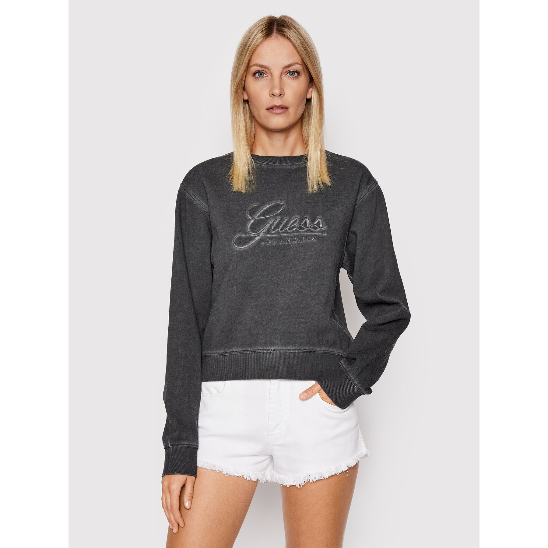 Guess Суитшърт Valerya W2GQ12 KB3R0 Сив Regular Fit - Pepit.bg