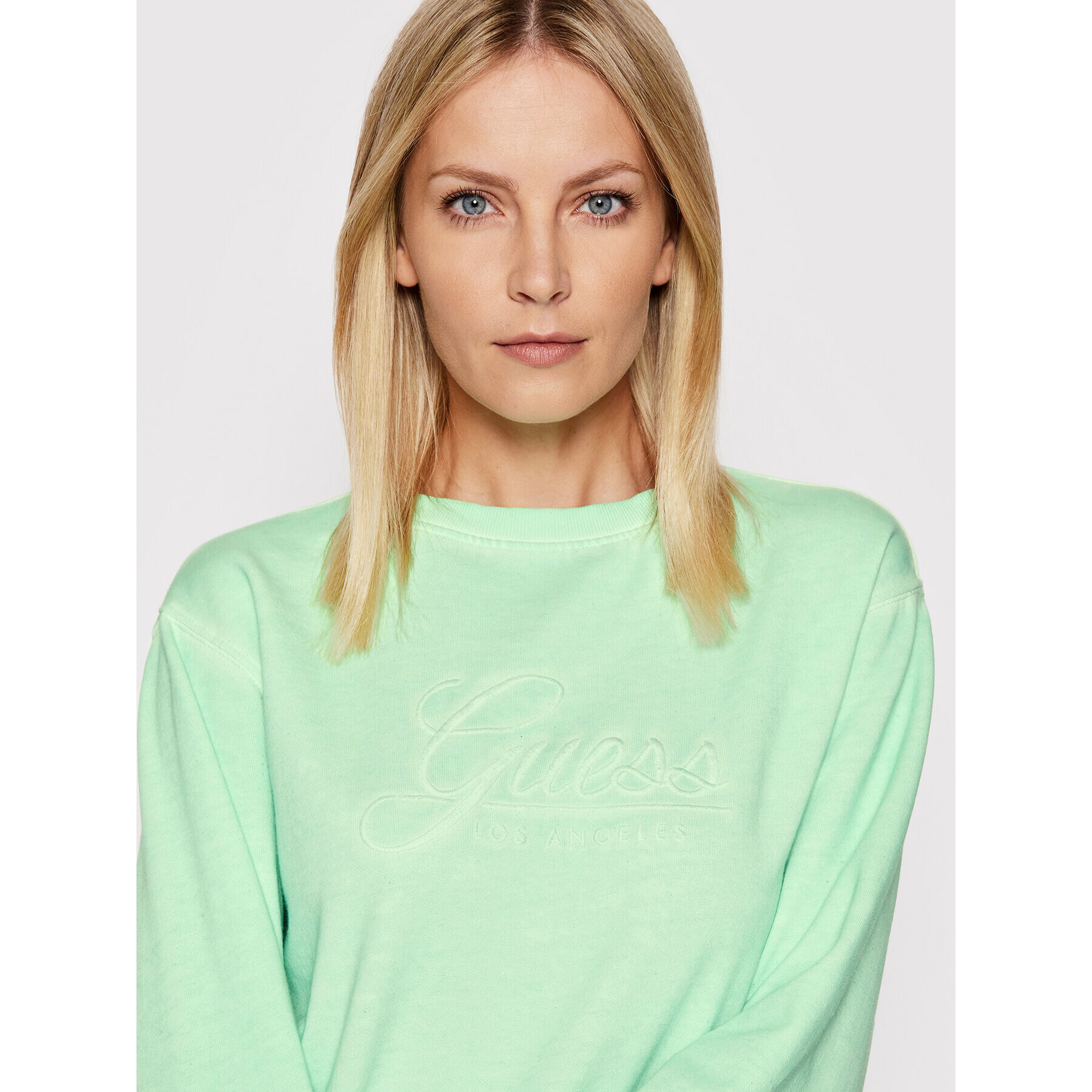 Guess Суитшърт Valerya W2GQ12 KB3R0 Зелен Regular Fit - Pepit.bg